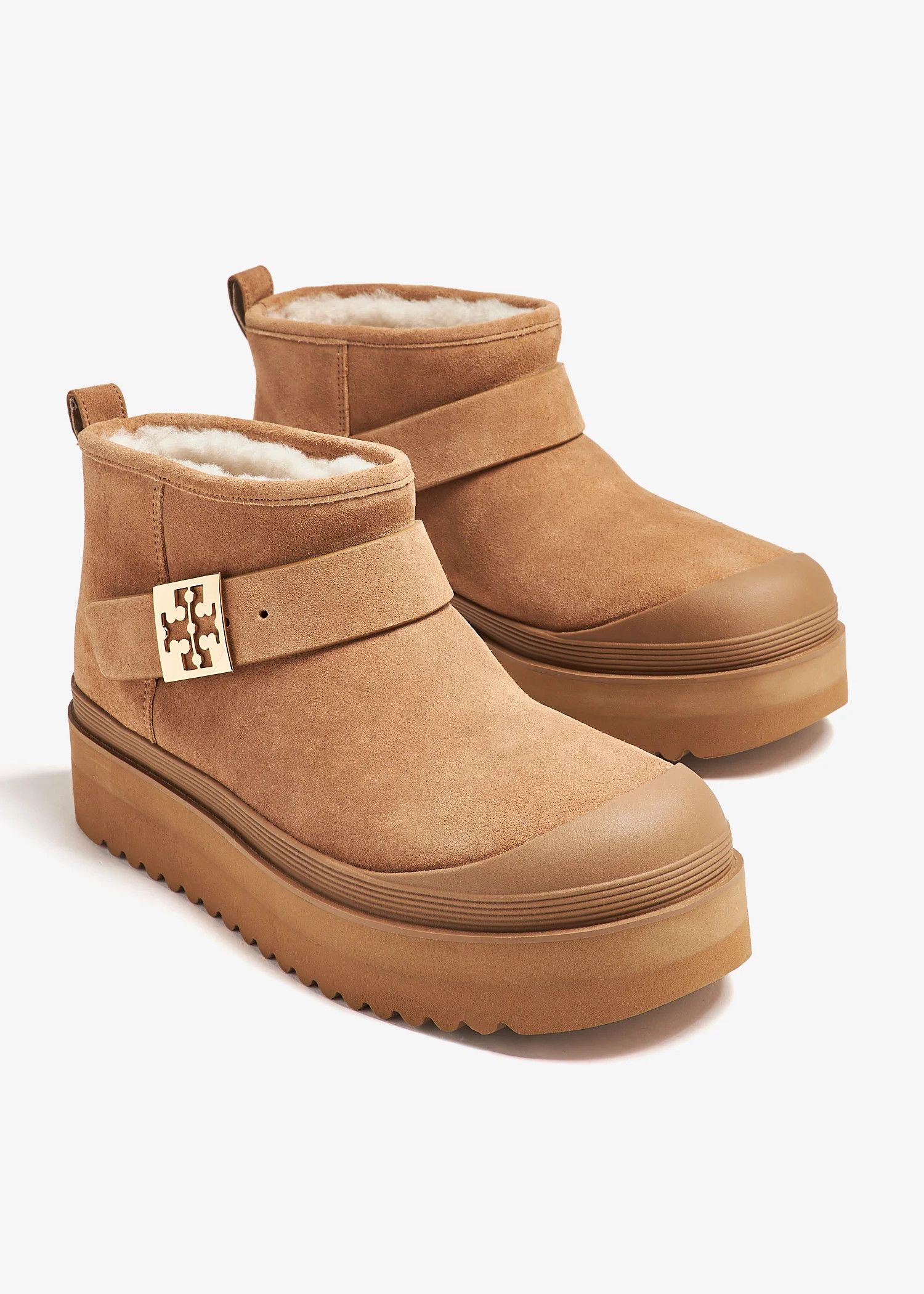 Tory Burch o1s22i1n1024 Leather Platform Ankle Boots in Brown Size US 11 / IT 41 - 5 Thumbnail