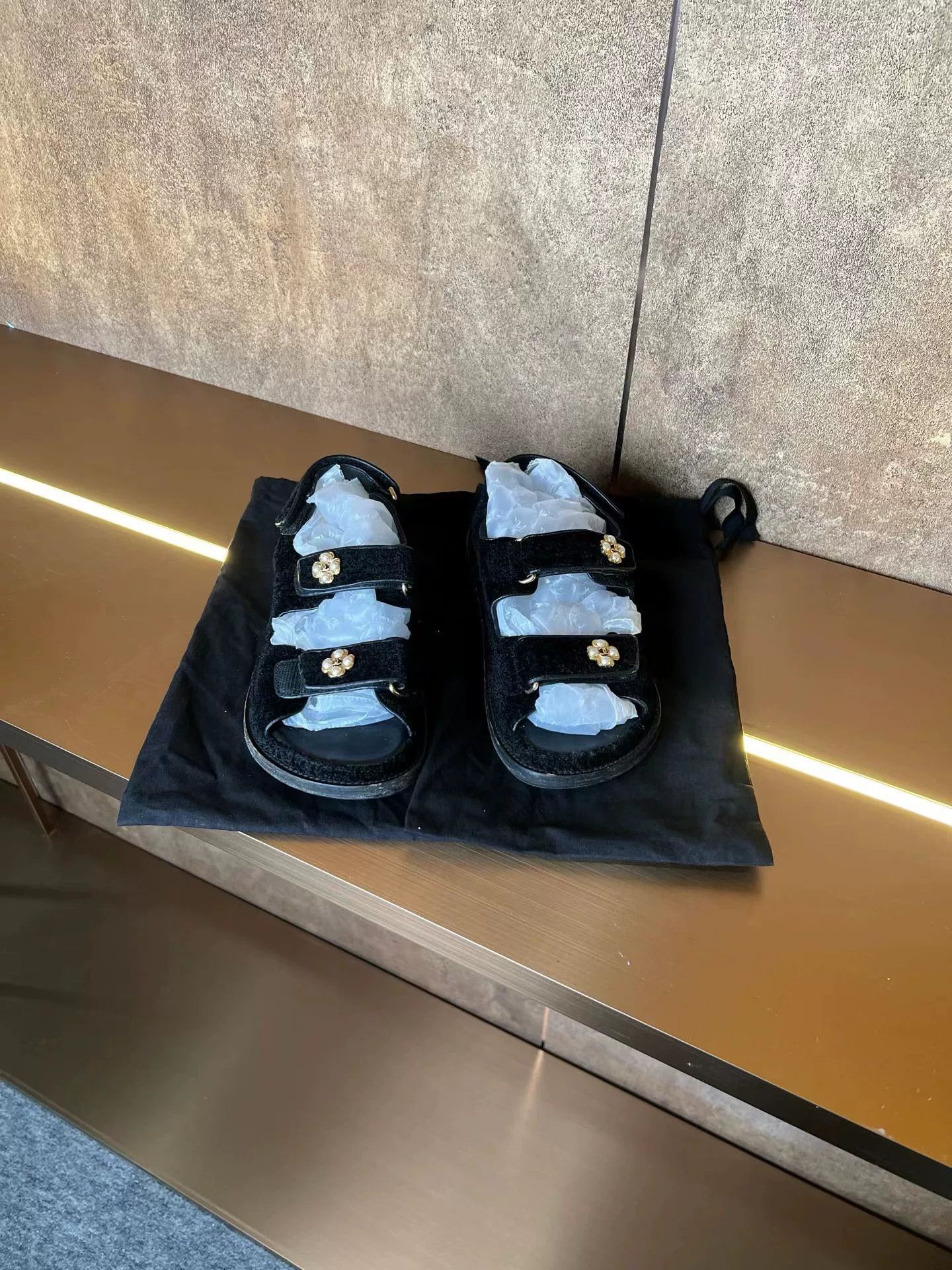 Chanel Chanel Crystal Double C Sandals Size US 5 / IT 35 - 1 Thumbnail