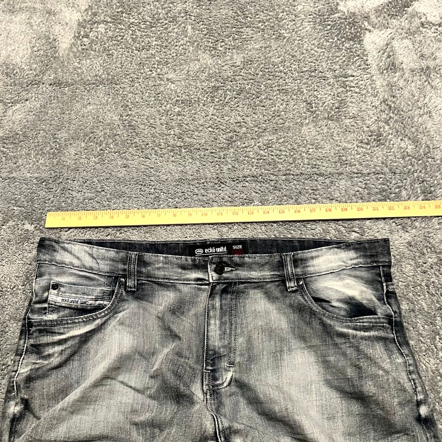 Ecko Unltd. Ecko Unltd Mens 40 Baggy Blue Denim Jean Shorts 90s Hip Hop Y2K Size US 40 / EU 56 - 6 Thumbnail
