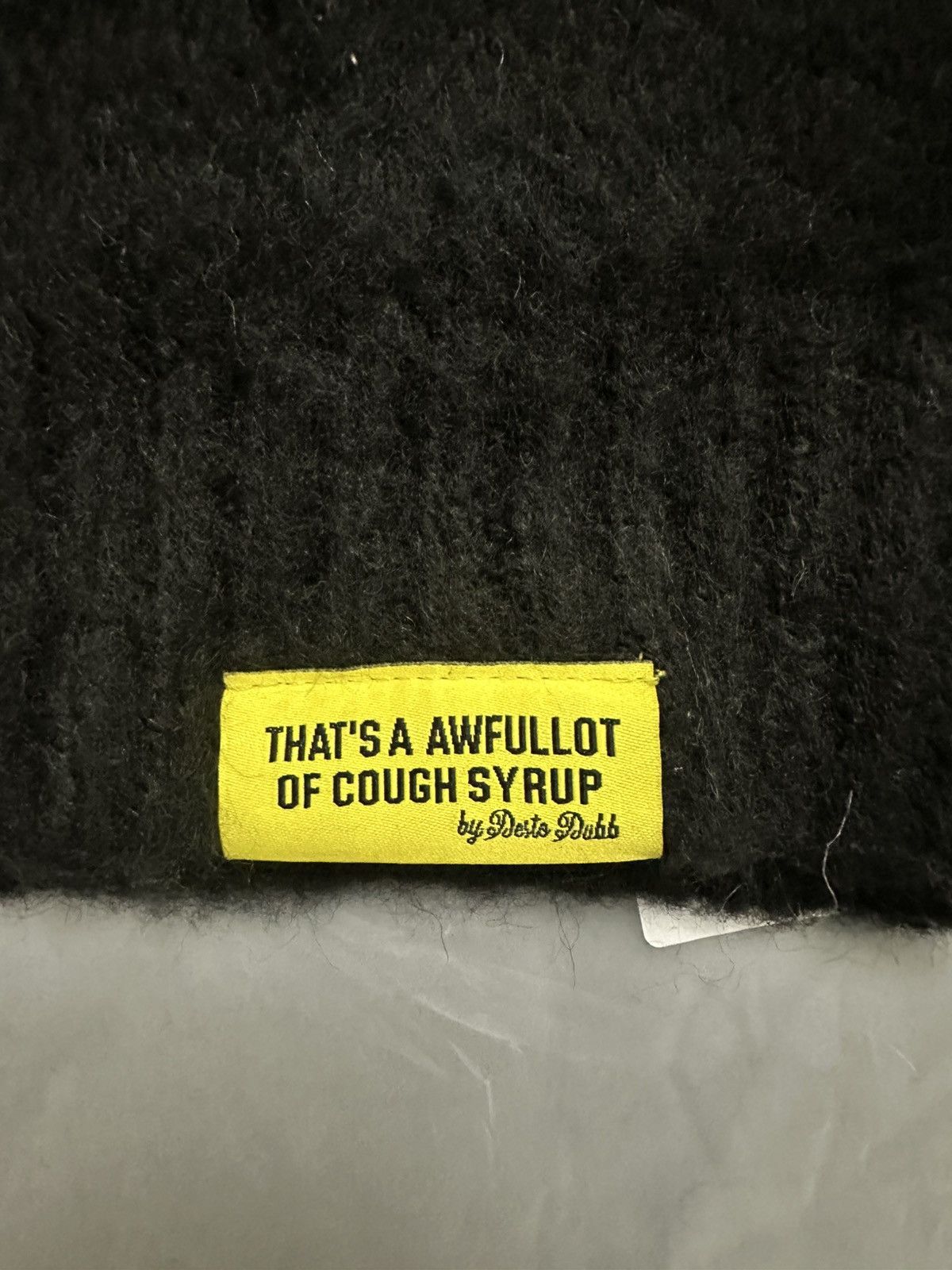 Awful Lot of Cough Syrup Black Mohair Sweater Size US L / EU 52-54 / 3 - 5 Thumbnail