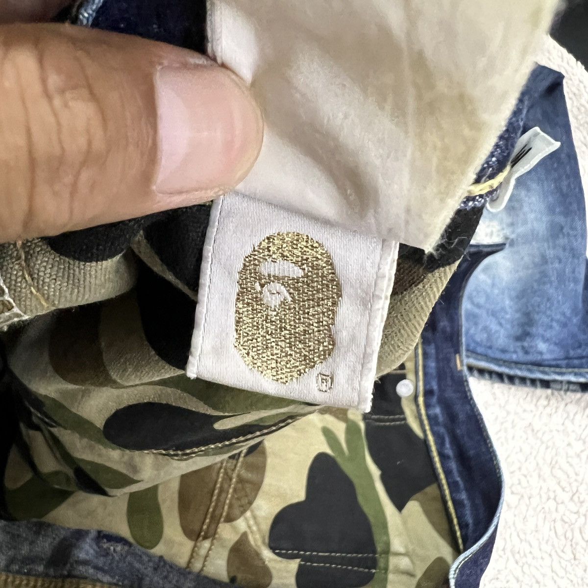 Bape 💥 Nigo Era A Bathing Ape Bape star Camo Jeans Made In japan Size US 34 / EU 50 - 22 Thumbnail