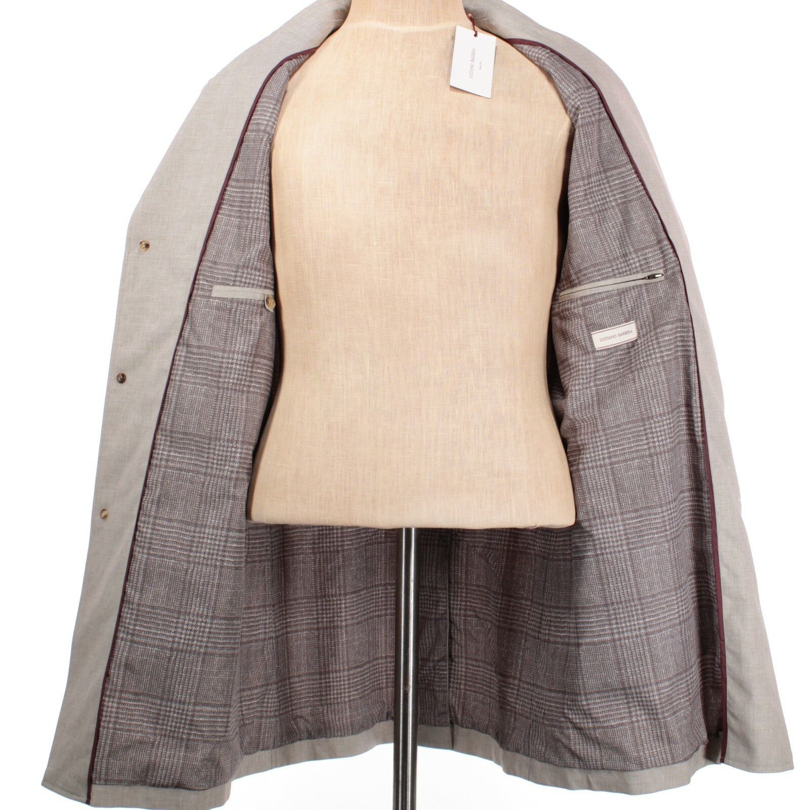 Luciano Barbera Luciano Barbera Coat Size M US In Beige Linen Blend Size US M / EU 48-50 / 2 - 6 Thumbnail