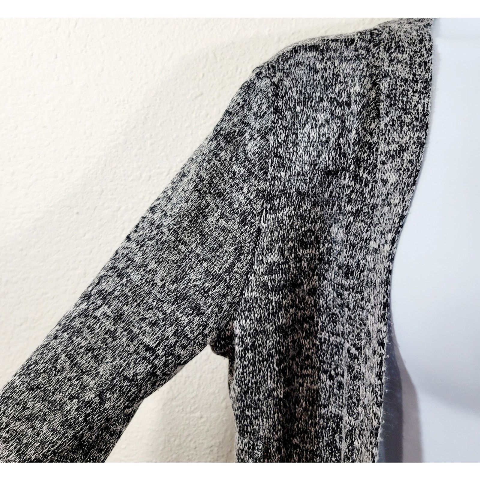 Other Oboe Black Gray Marled Open Front Cardigan Sweater Small Size S / US 4 / IT 40 - 6 Thumbnail