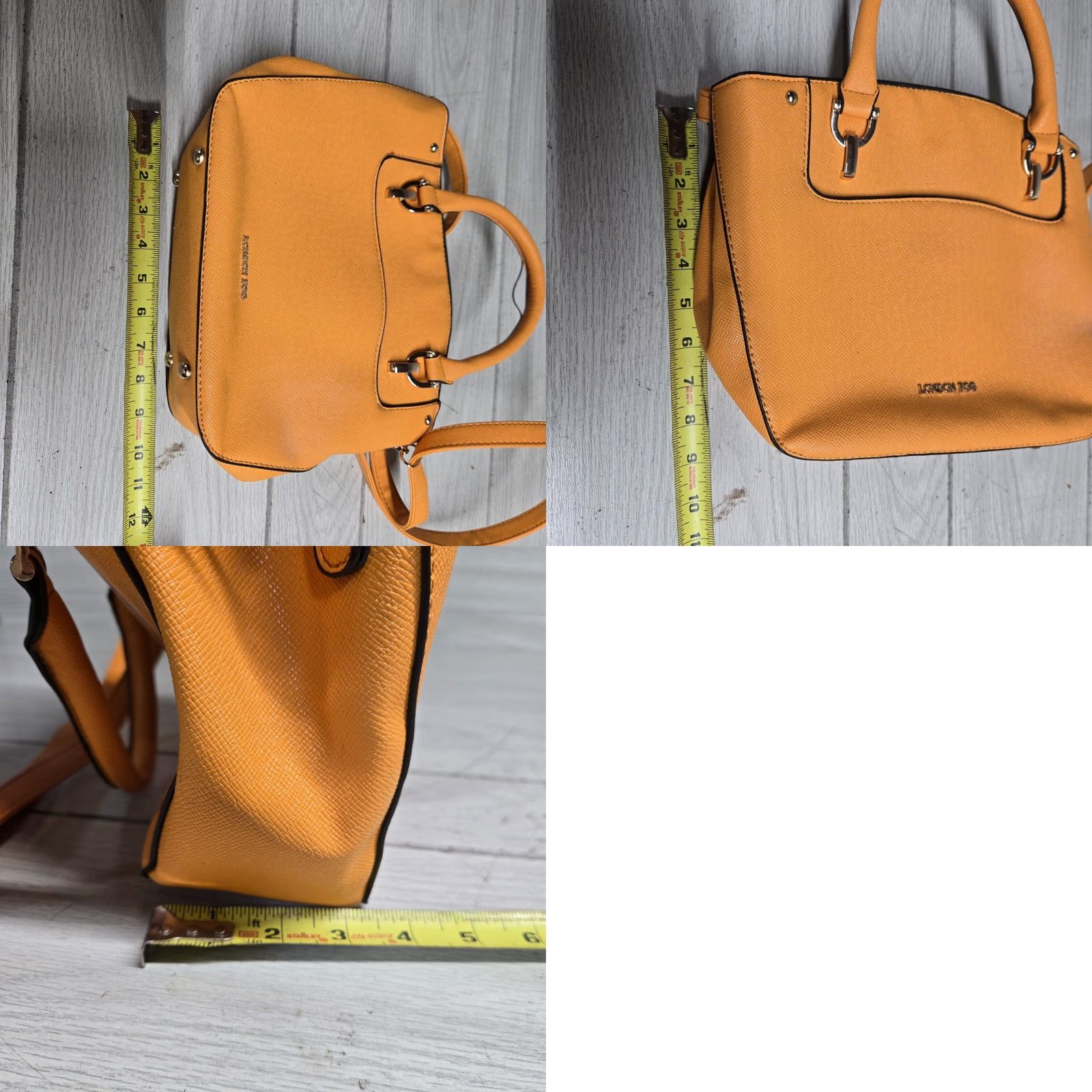 London Fog LONDON FOG Leather Shoulder Purse Handbag for Women - Orange Size ONE SIZE - 8 Thumbnail