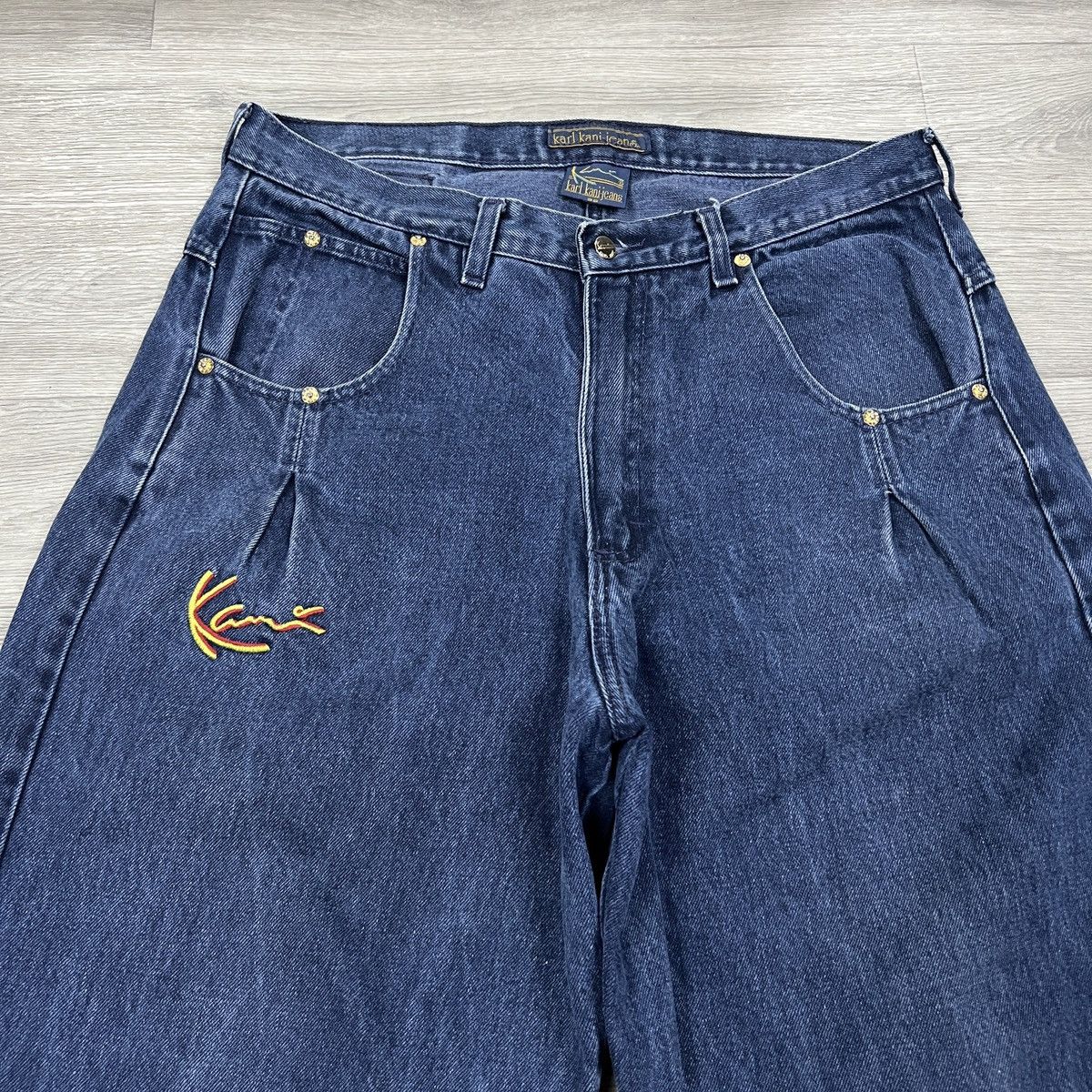 Karl Kani Vintage 90s Karl Kani Baggy Jeans Embroidered Logo Denim Size US 36 / EU 52 - 11 Thumbnail