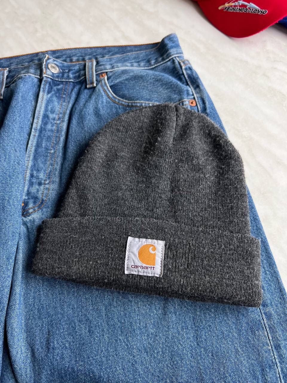 Carhartt Carhartt workwear Vintage 00s Beanie Hat Size ONE SIZE - 1 Thumbnail