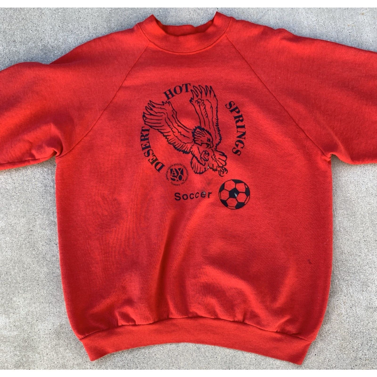 Fruit Of The Loom VINTAGE Desert Hot Springs Soccer Raglan Sweatshirt Adult Size XL Size US XL / EU 56 / 4 - 6 Thumbnail