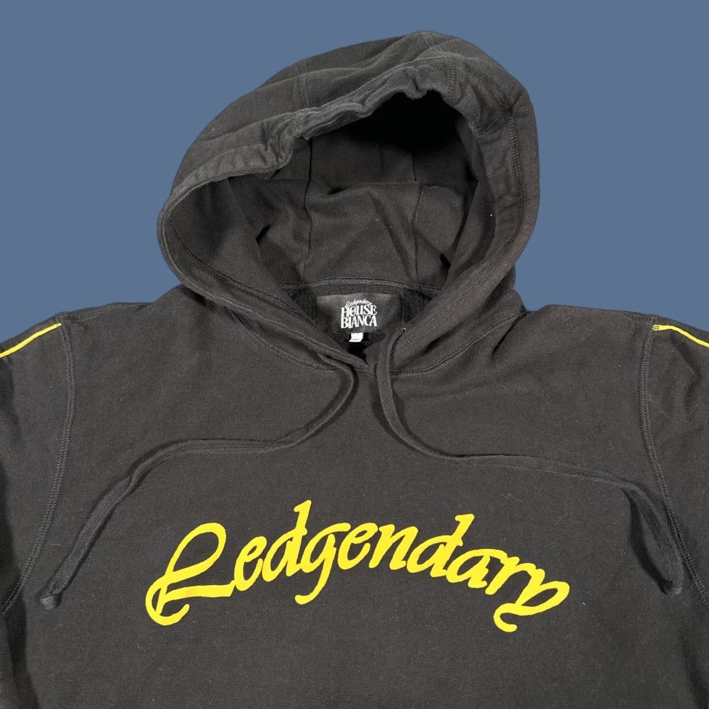BIANCA CHANDON VINTAGE Ledgendary House Bianca Hoodie Mens XL Black Yellow Graphic Pullover 100% Cotton - 90s-inspired? Size US XL / EU 56 / 4 - 1 Thumbnail