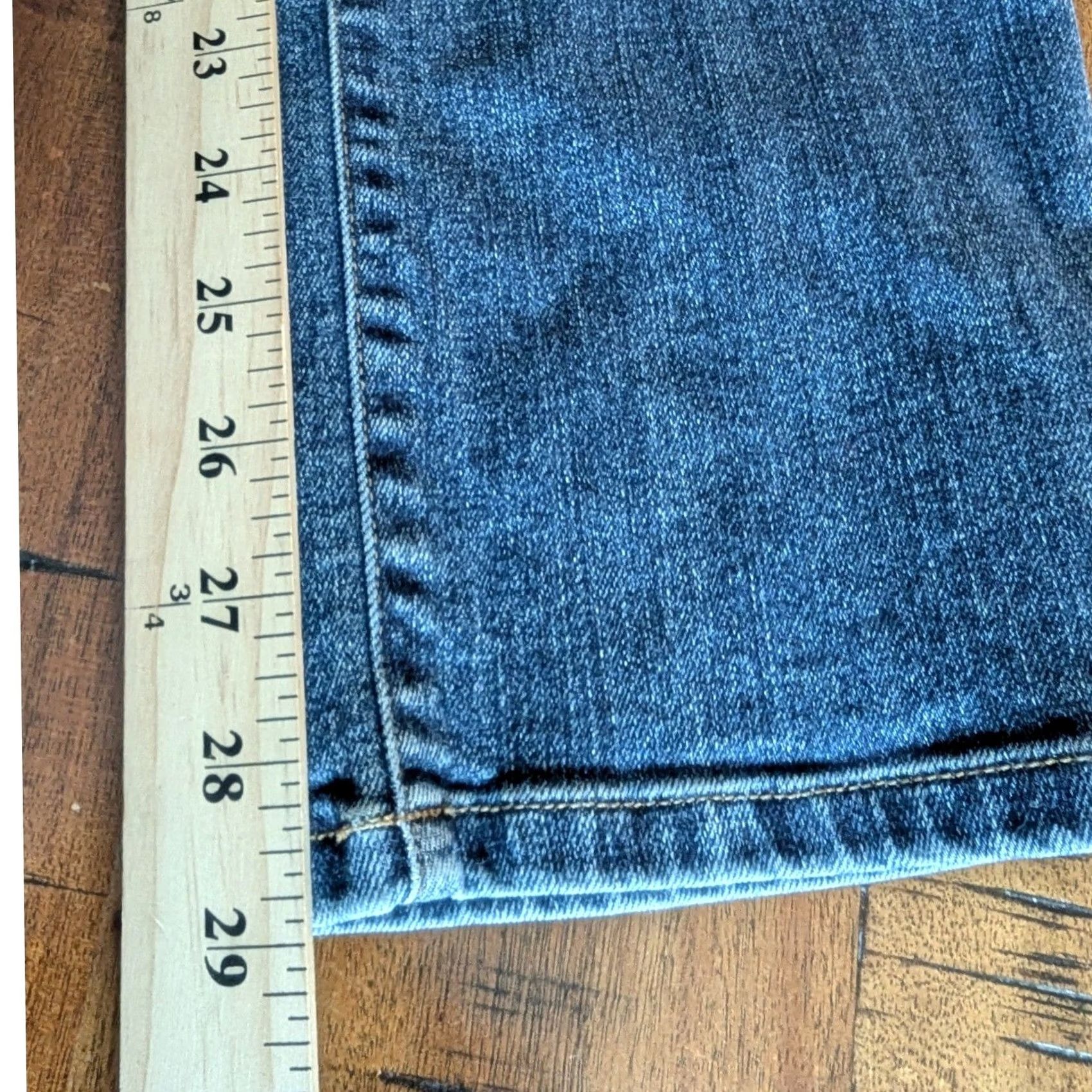 Ralph Lauren Lauren Ralph Lauren Jeans Straight Leg Denim Womens 6 Tall Medium Wash Blue 5-Pocket Pockets Zip Button Leather Patch Vintage No N/A Size 28" / US 6 / IT 42 - 7 Thumbnail