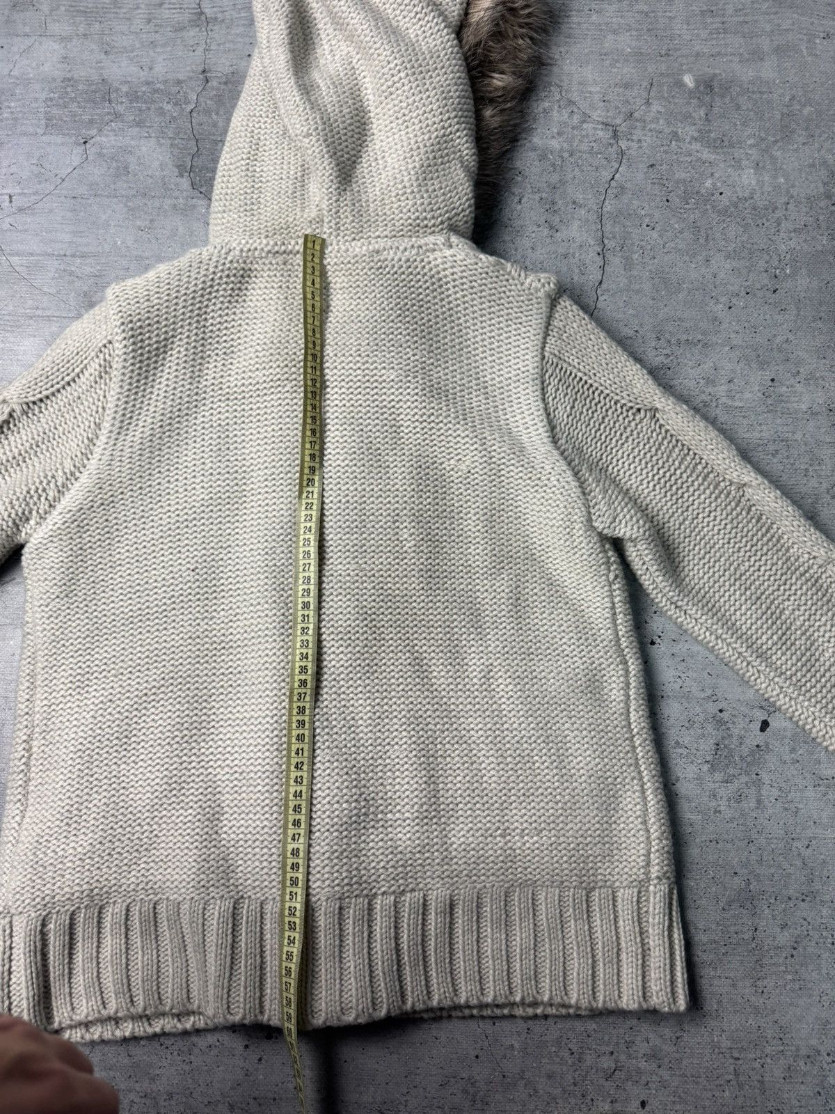 If Six Was Nine Vintage Japan Y2K Knitted Hooded Faux Fur Zip Sweater Size US S / EU 44-46 / 1 - 8 Thumbnail