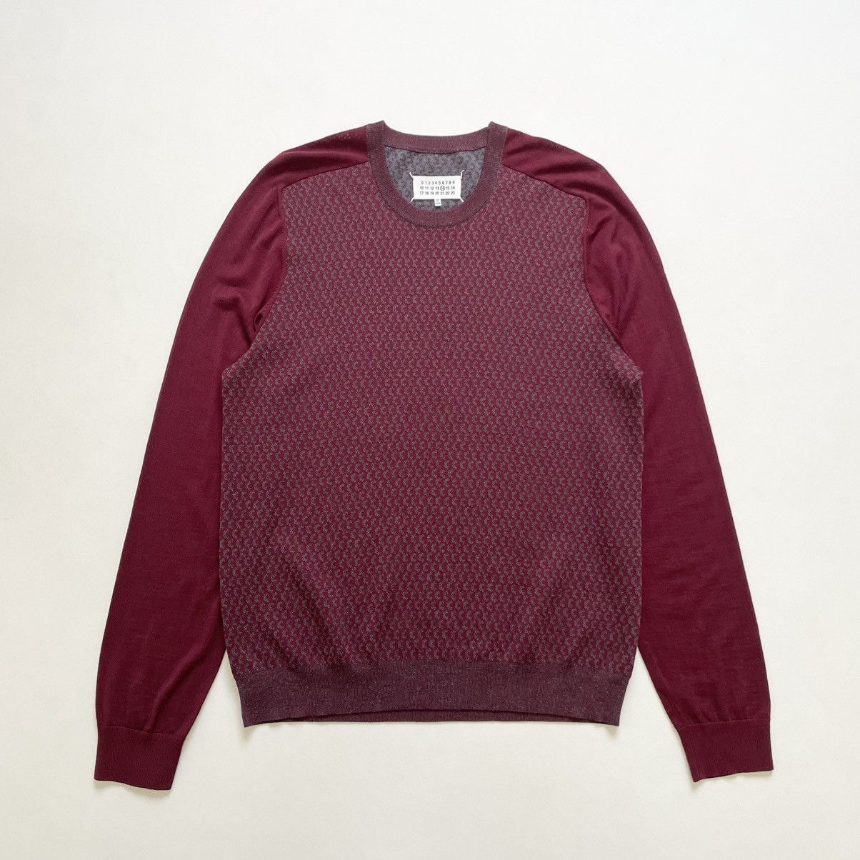A/W 13 Burgundy Patterned Wool Sweater