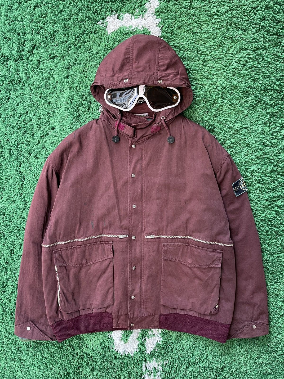 Massimo Osti × Stone Island Stone island 1988 Raso Gommato Half Helicopter Jacket. Size US XL / EU 56 / 4 - 3 Thumbnail