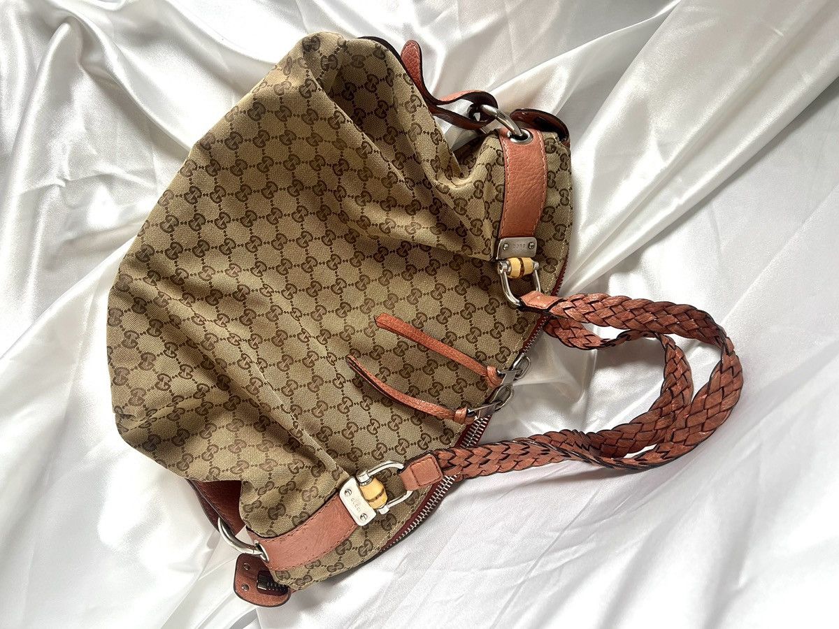 Gucci GUCCI GG Canvas & Leather Bamboo Bar Shoulder Bag Size ONE SIZE - 3 Thumbnail