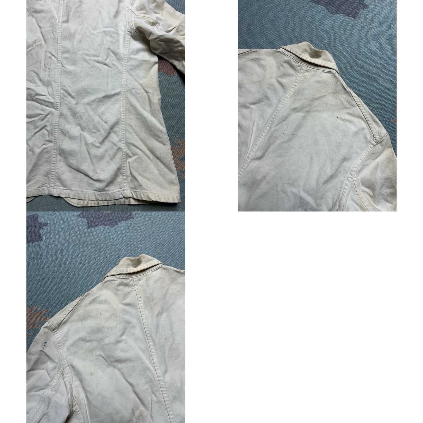 Vintage VINTAGE Chore Coat Jacket Kuttnauer Detroit White Canvas 42 M Mens Size US XS / EU 42 / 0 - 9 Thumbnail