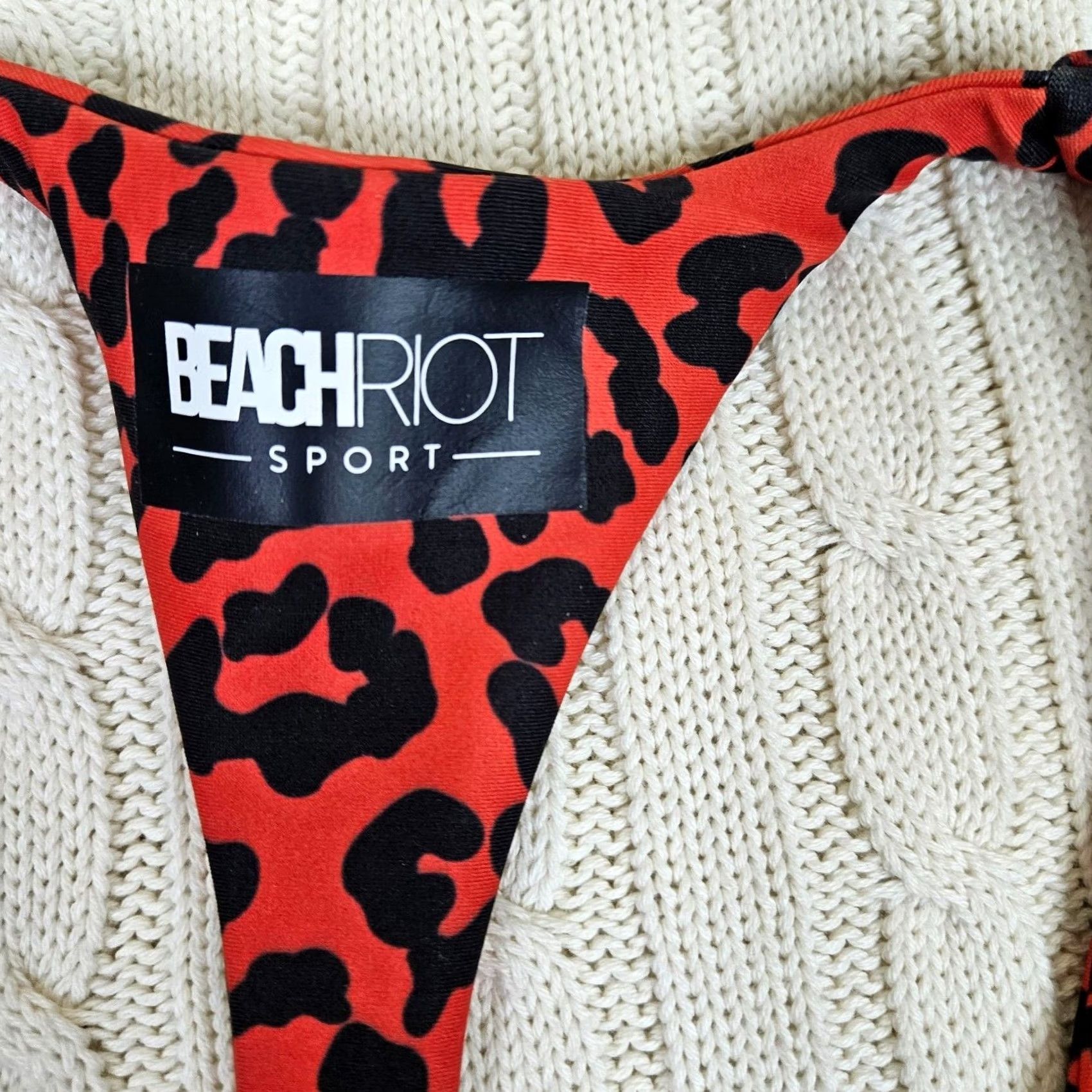 Beach Riot BEACHRIOT SPORT Women's Animal Print Sports Bra Size S Size ONE SIZE - 6 Thumbnail