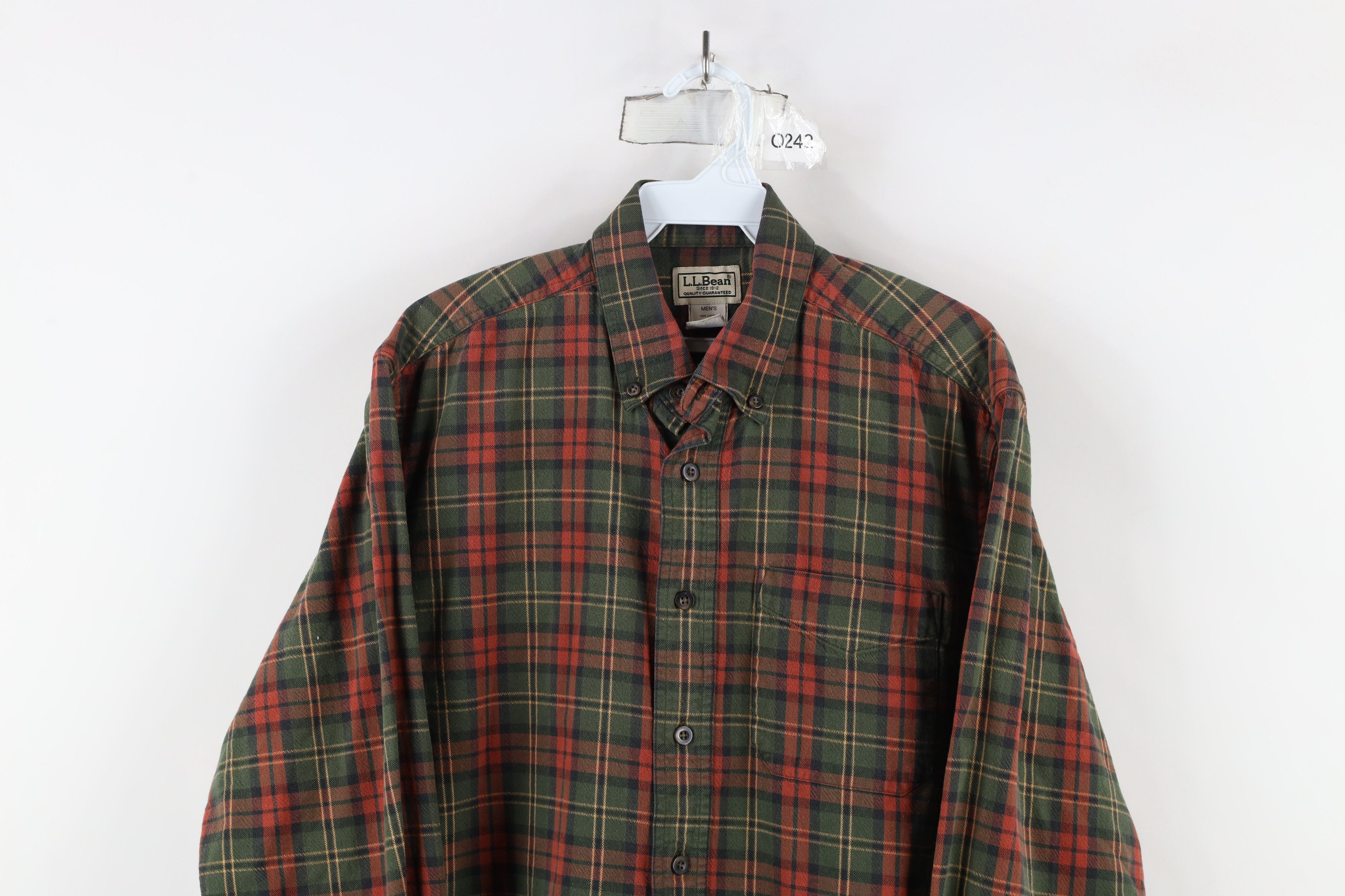 L.L. Bean × Vintage Vintage LL Bean Flannel Collared Button Down Shirt Plaid Size US M / EU 48-50 / 2 - 2 Thumbnail