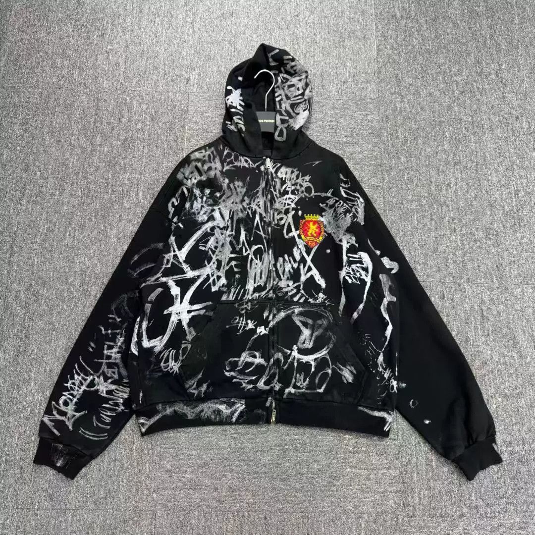 Balenciaga Balenciaga Graffiti Hoodie Manchester United Size US M / EU 48-50 / 2 - 1 Thumbnail