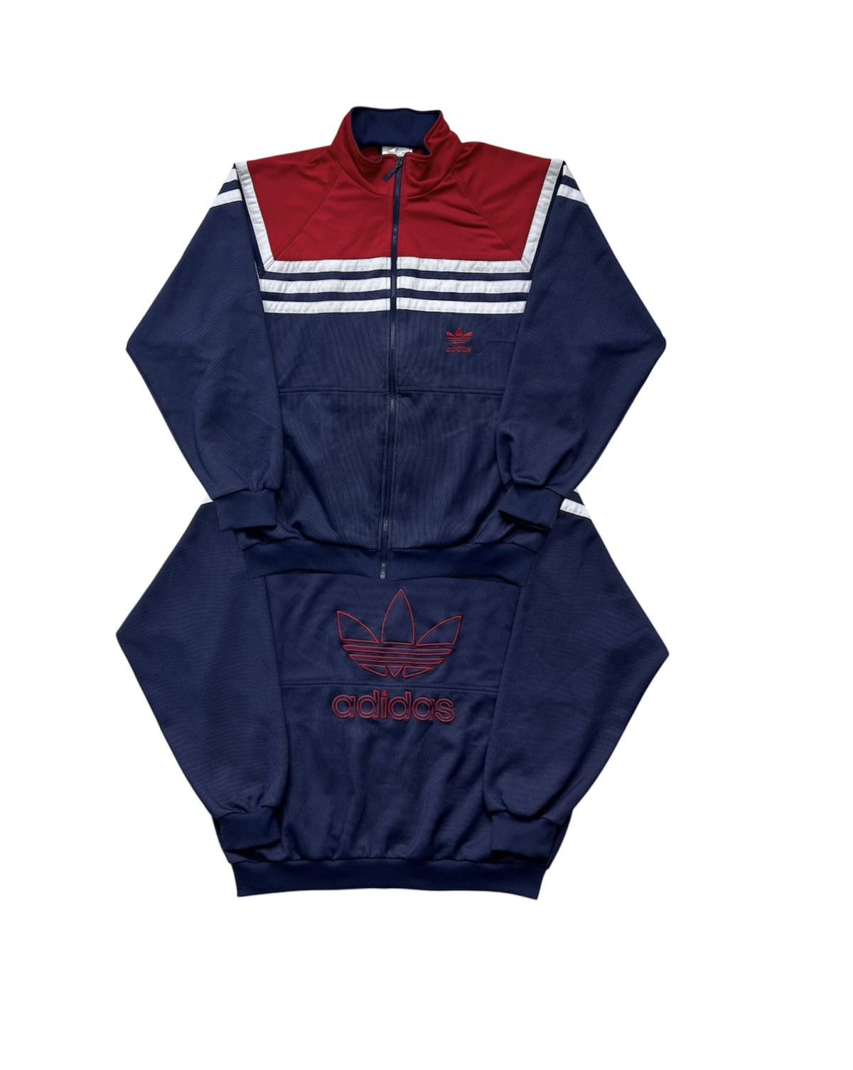 Adidas × Vintage Sweatshirt Adidas Big Logo Zipped Vintage 80’s 90’s Size US XL / EU 56 / 4 - 1 Thumbnail