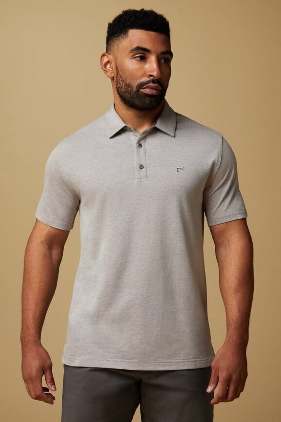 Fabletics Fabletics The Dash Polo Shirt Desert Shadows Heather Small Size US S / EU 44-46 / 1 - 1 Thumbnail