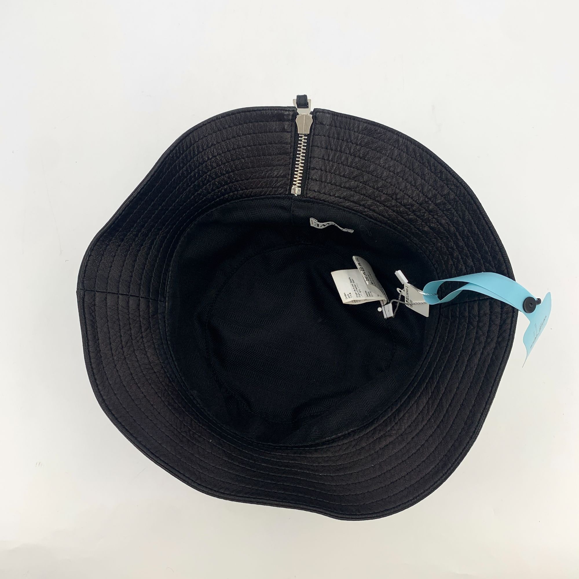 Loewe Loewe Black Leather & Cotton Fishermans Hat With Logo Patch Size ONE SIZE - 5 Thumbnail