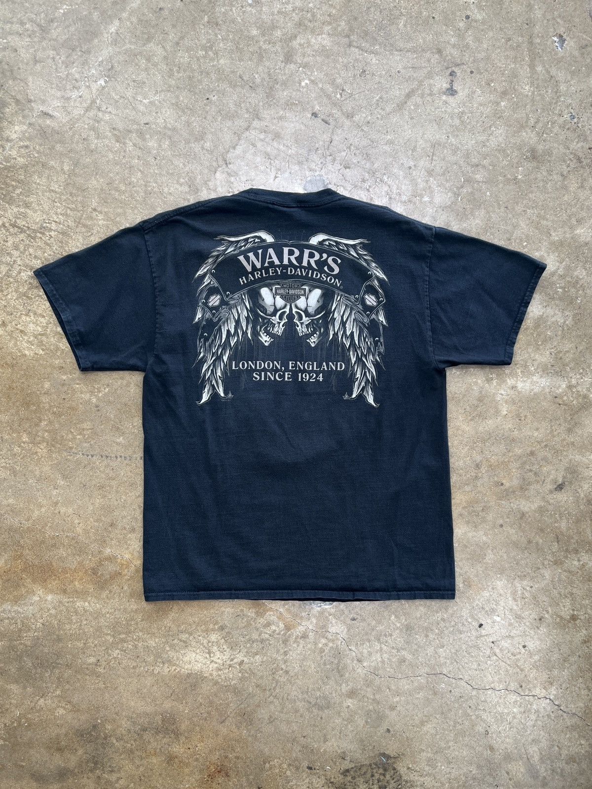 Harley Davidson Vintage Harley Davidson Skull Wings England Motorcycle Large Size US L / EU 52-54 / 3 - 2 Thumbnail