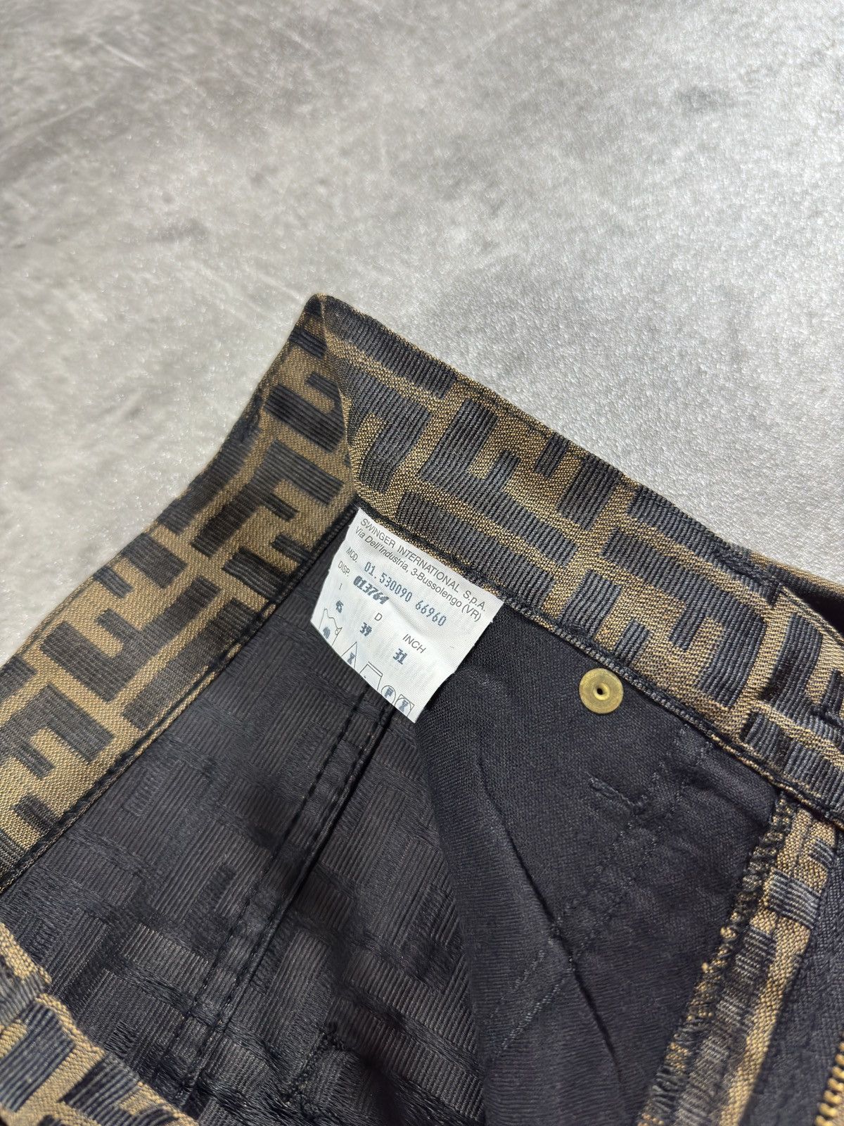 Fendi Fendi Zucca Monogram Pants – Brown Black Size 28" / US 6 / IT 42 - 7 Thumbnail