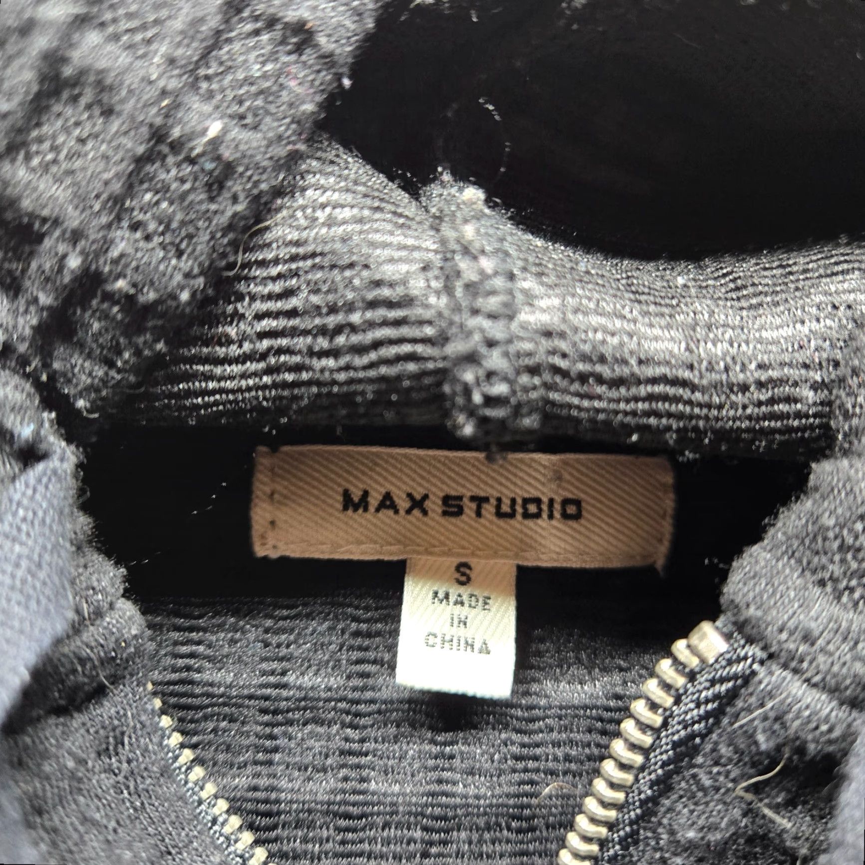 Vintage Max Studio Sweater Shirt Women S Black Waffle Knit Jumper Long Sleeve Cowl Neck Pullover Size S / US 4 / IT 40 - 3 Thumbnail