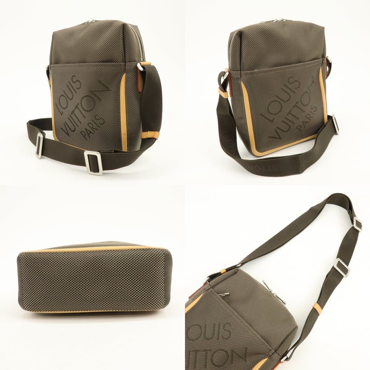 Louis Vuitton Louis Vuitton Damier Geant Citadin Nylon Crossbody Bag Brown Size ONE SIZE - 3 Thumbnail