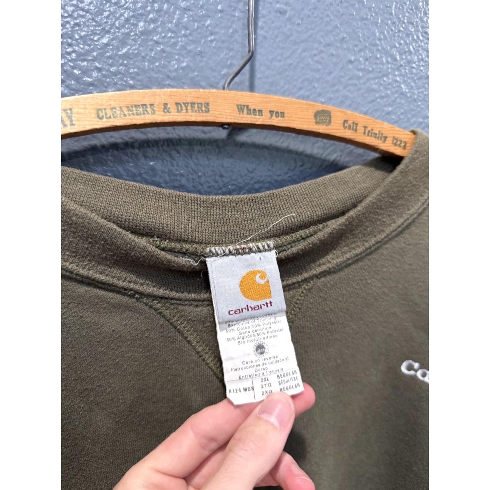 Carhartt VINTAGE Carhartt Sweatshirt 2XL Green Cotton Men’s Pullover Work Wear Chest 27in 29in Size US XXL / EU 58 / 5 - 2 Thumbnail