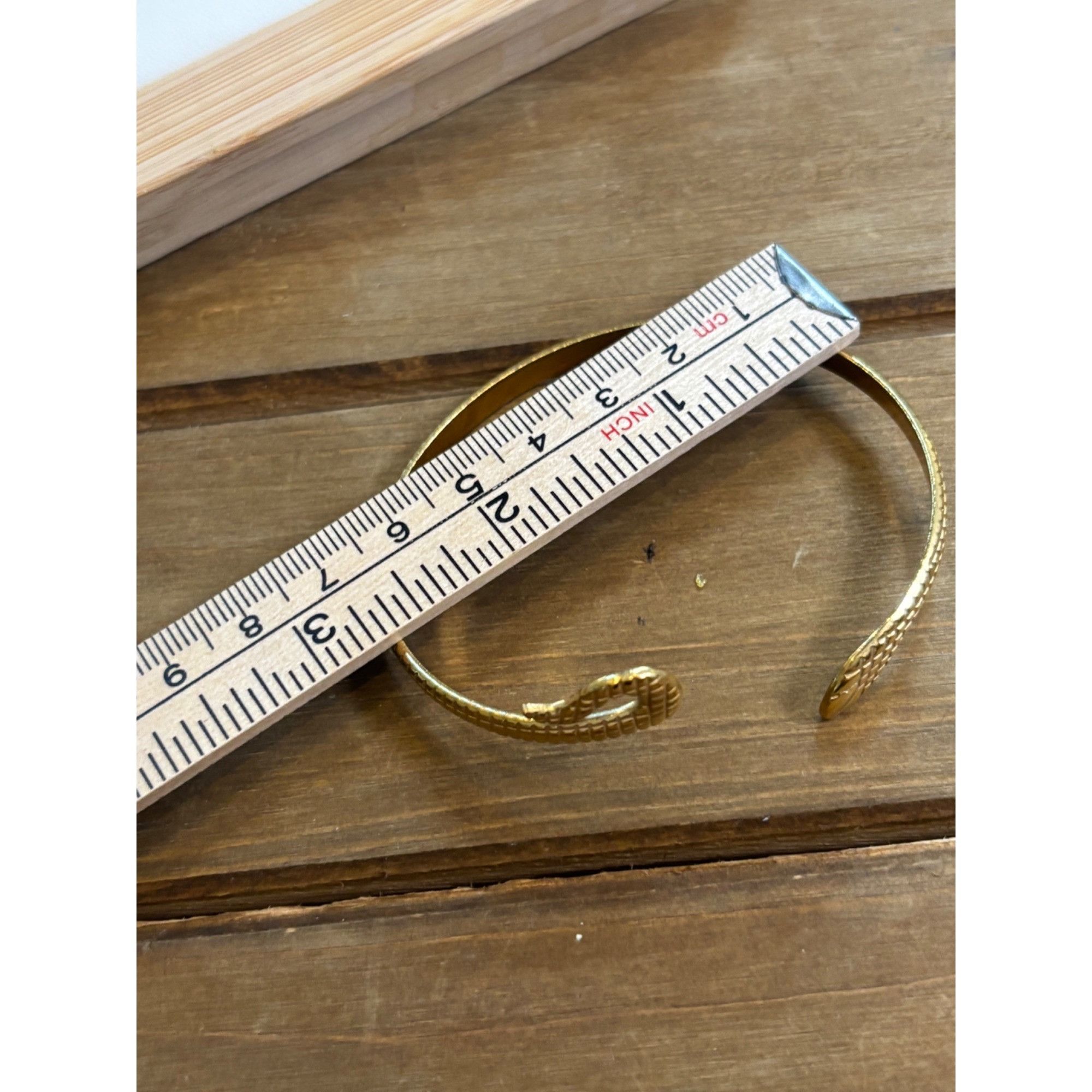 Other Vintage Gold Plated Snake Cuff Bracelet Size ONE SIZE - 6 Thumbnail