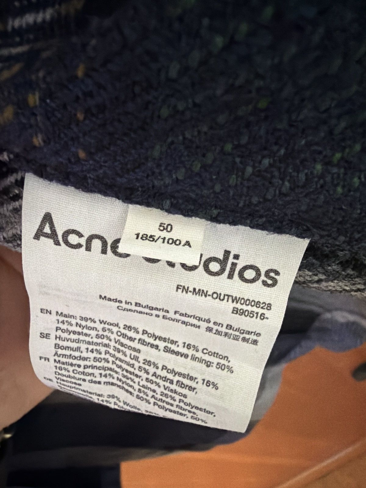 Acne Studios Acne Studios blue gray plaid wool blend coat Size US L / EU 52-54 / 3 - 3 Thumbnail