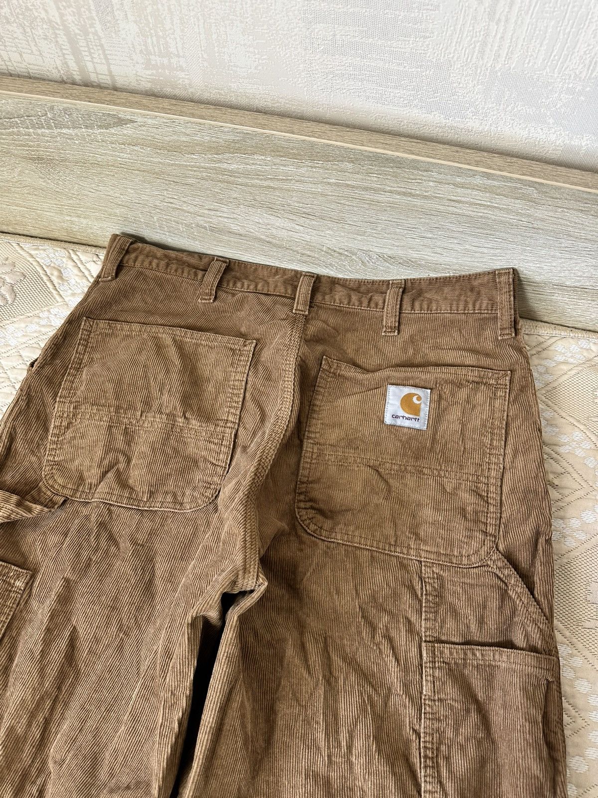 Carhartt 🔥 90s Carhartt Corduroy Velvet Brown Cargo Pants Trousers Size US 32 / EU 48 - 4 Thumbnail
