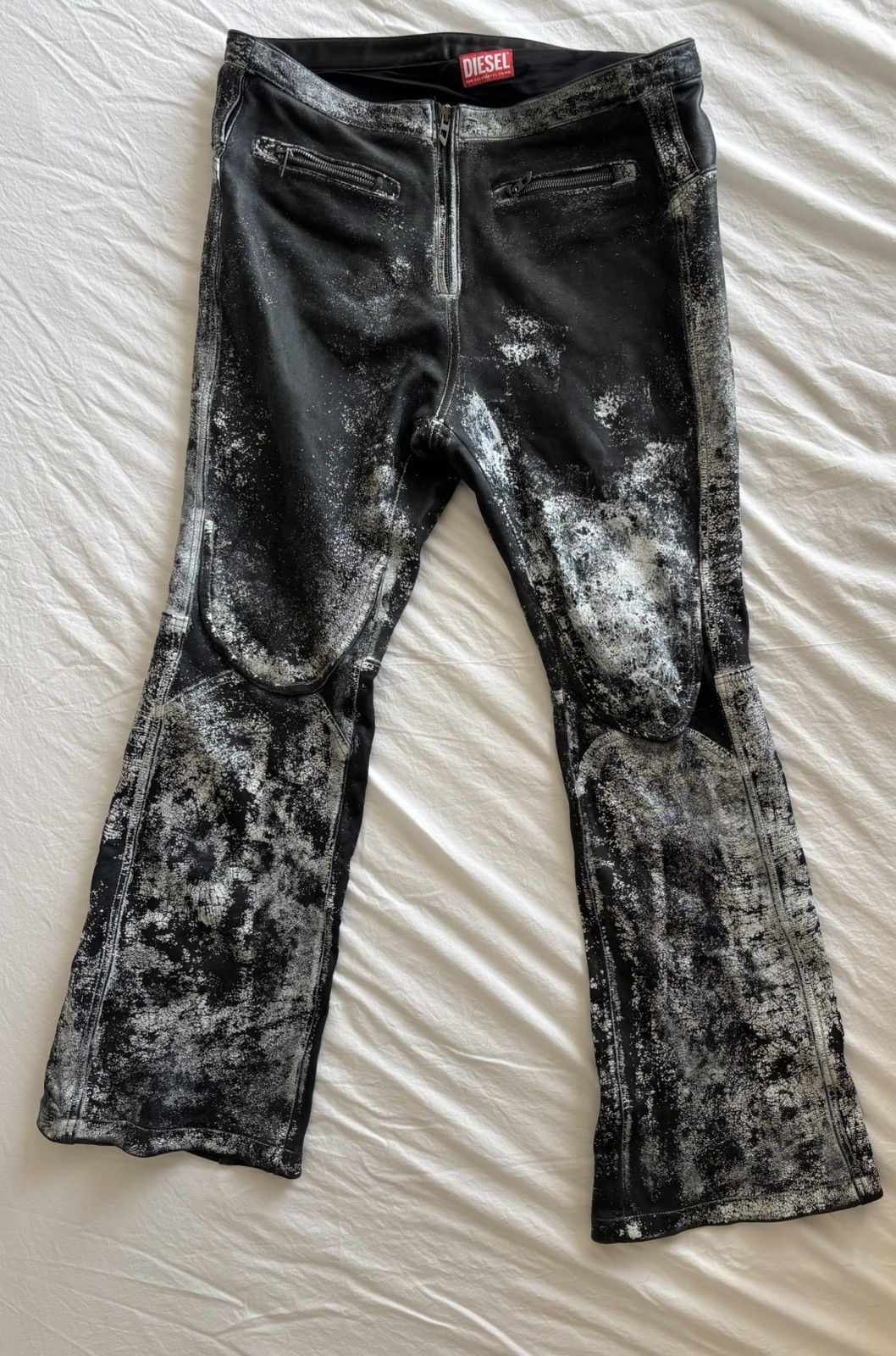 Diesel Diesel P-Gen Lambskin Flared Trousers Size US 32 / EU 48 - 1 Thumbnail