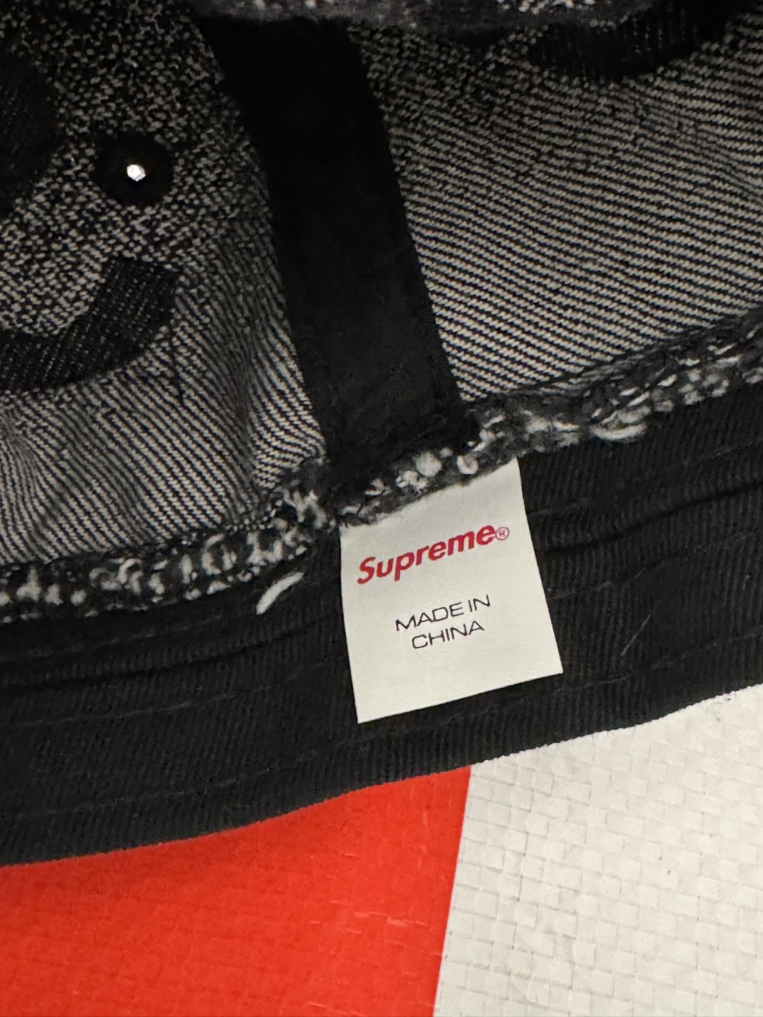 Supreme Supreme Fade Jacquard Denim Crusher Black s/m SS22 Size ONE SIZE - 6 Thumbnail
