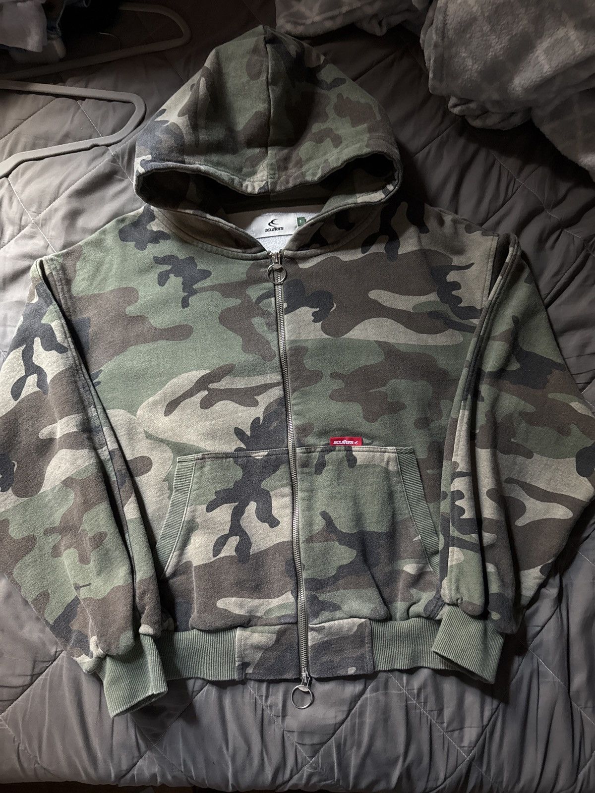 トップス scuffers SCFF CAMO ZIPPER scuffers SCFF Camo Zipper Women's Camouflage Full Zip Hoodie XL
