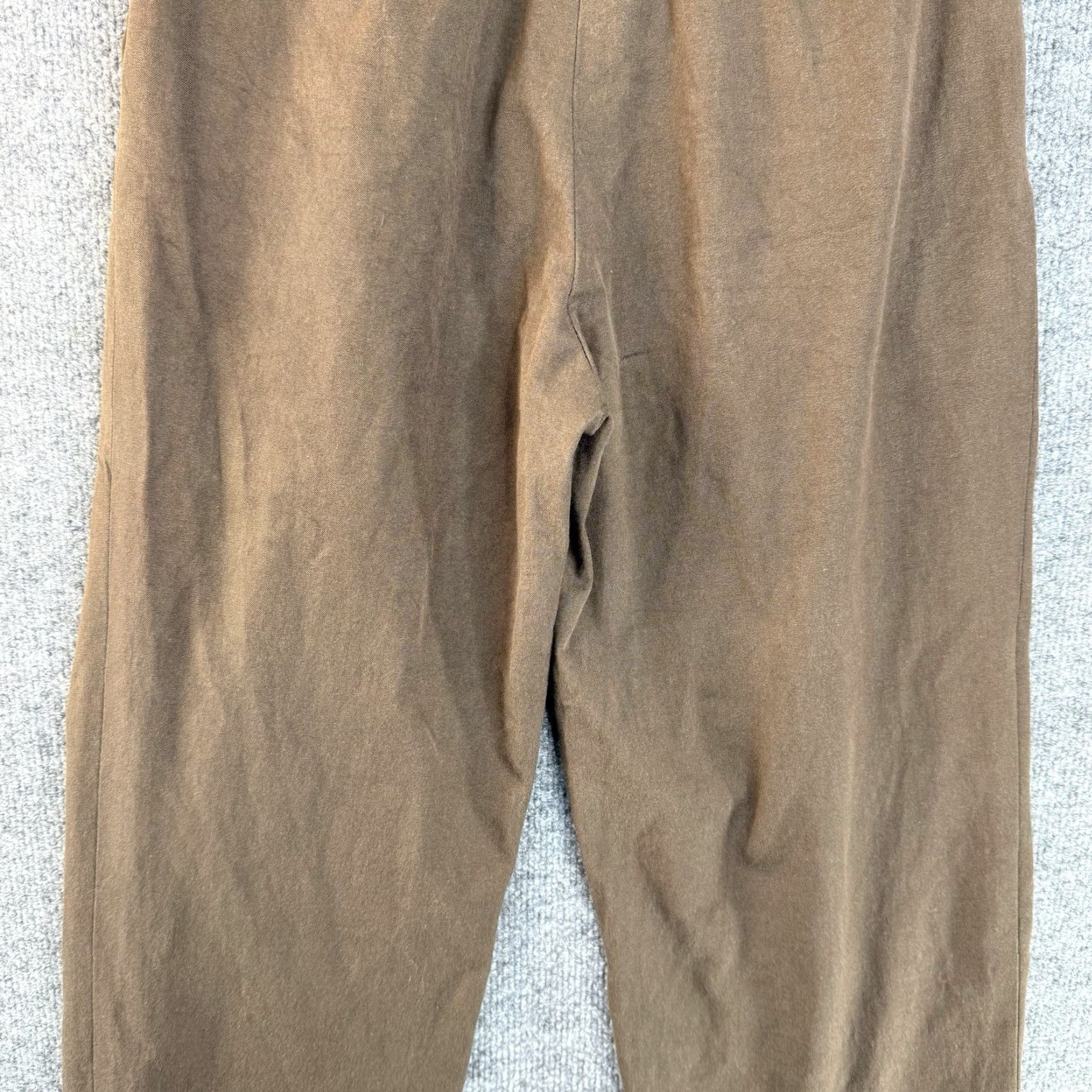 Recto Pants Womens Brown Size S Double Pleated Front Wide-Leg Casual Dress Pants Mens? No, Womens.