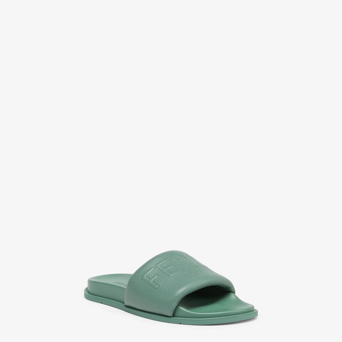 Fendi o1w1db10525 Roma Slides in Tuscan Green Size US 8 / EU 41 - 2 Thumbnail
