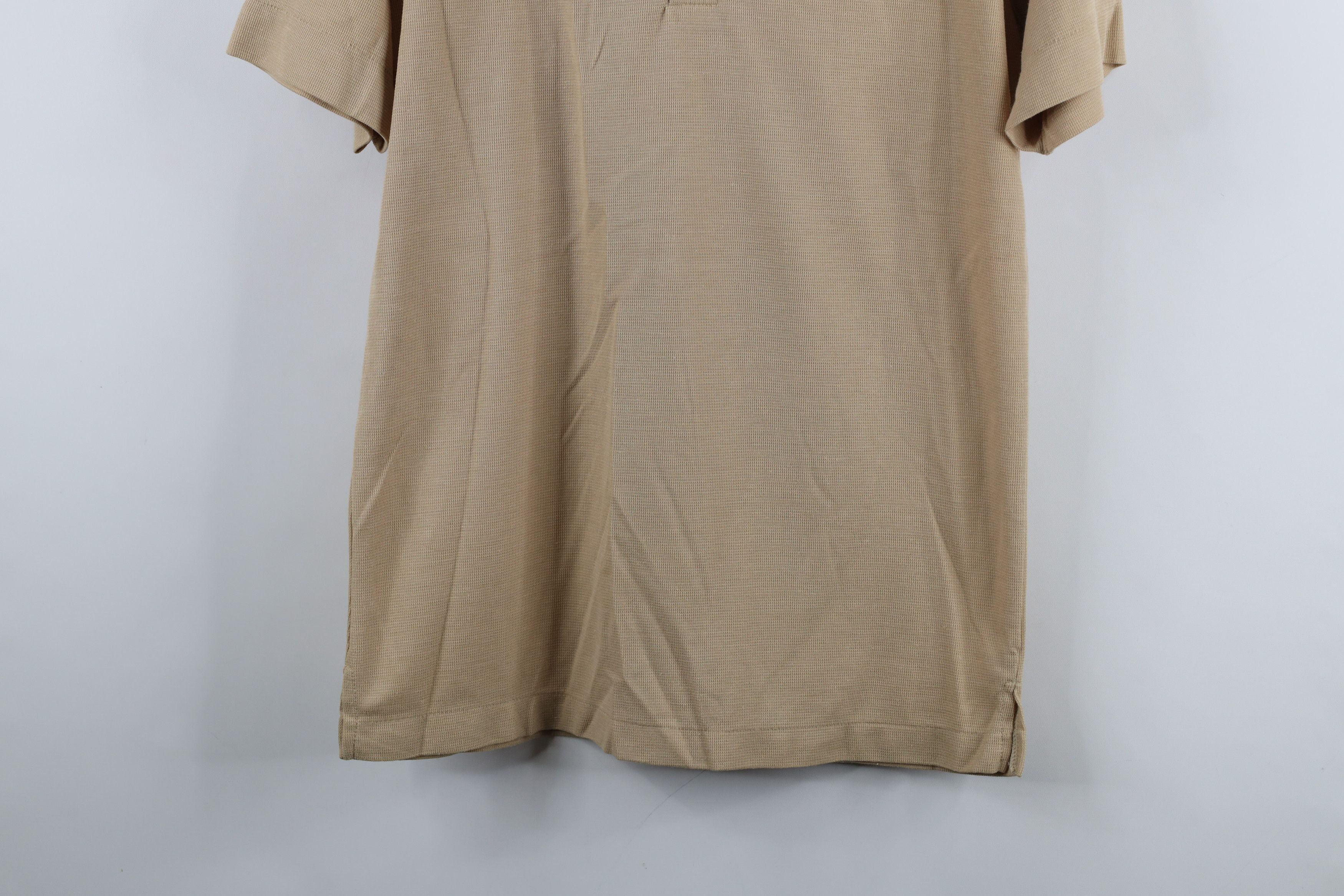 Vintage Vintage 70s Givenchy Spell Knit Collared Polo Shirt Beige Size US M / EU 48-50 / 2 - 3 Thumbnail