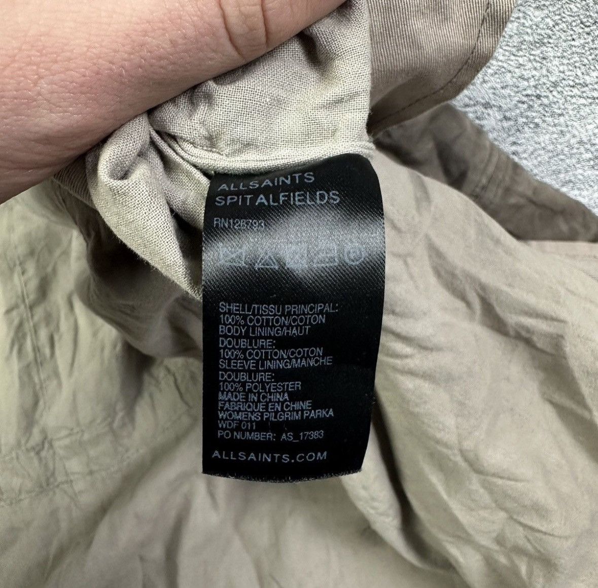 Allsaints AllSaints Parka Jacket Gray Faded Avant Garde Size US M / EU 48-50 / 2 - 15 Thumbnail