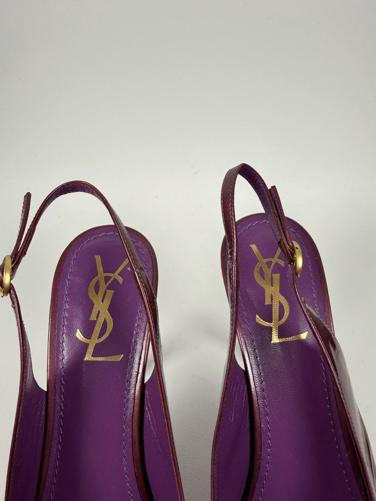 Yves Saint Laurent Yves Saint Laurent Laque Slingback Heels size 38 Size US 7 / IT 37 - 5 Thumbnail