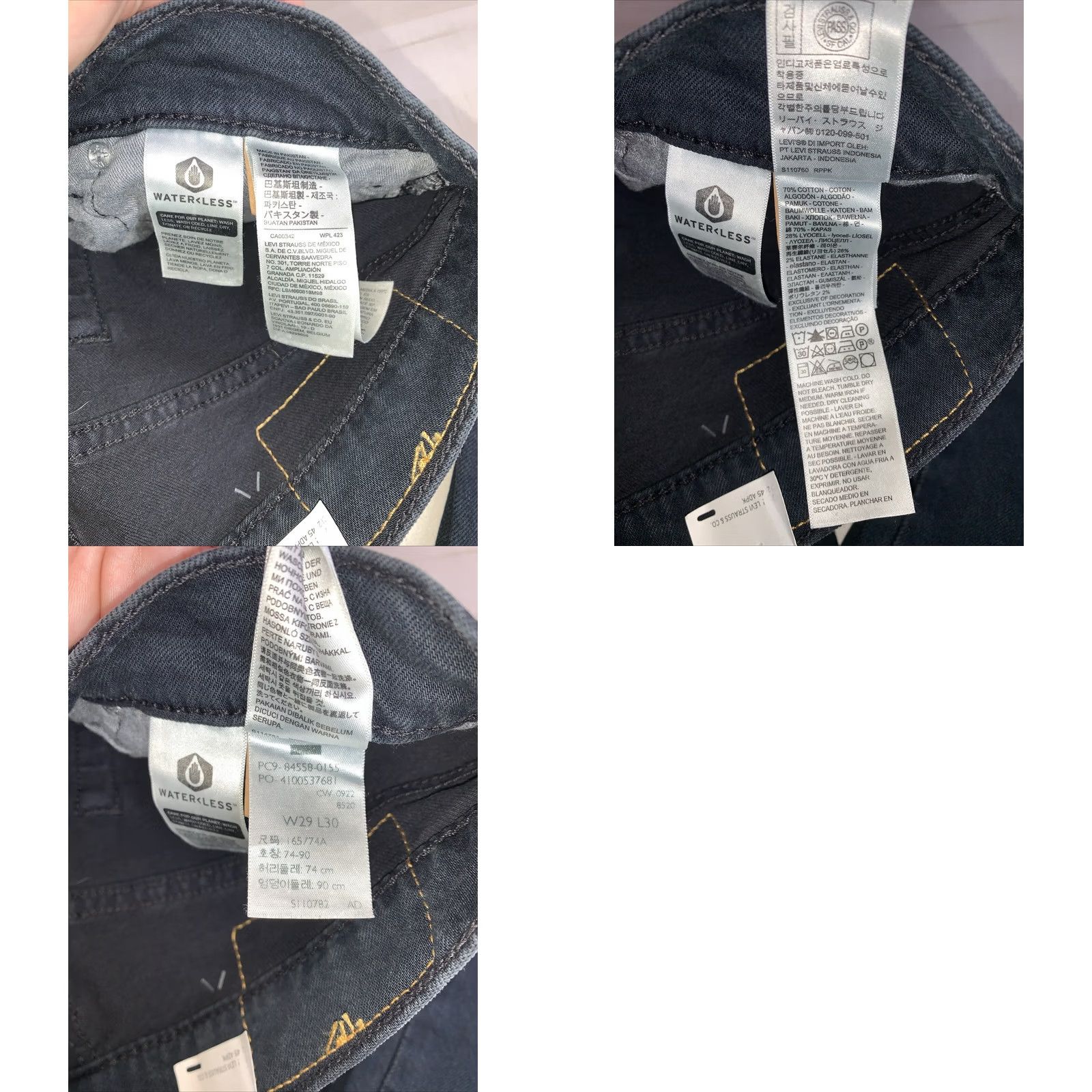 Levi's VINTAGE? Levi’s Slim Jeans – 29x30, Blue Denim, Distressed, Stretch, Regular Inseam 30, Mens, NWT-12412 Size US 29 - 8 Thumbnail