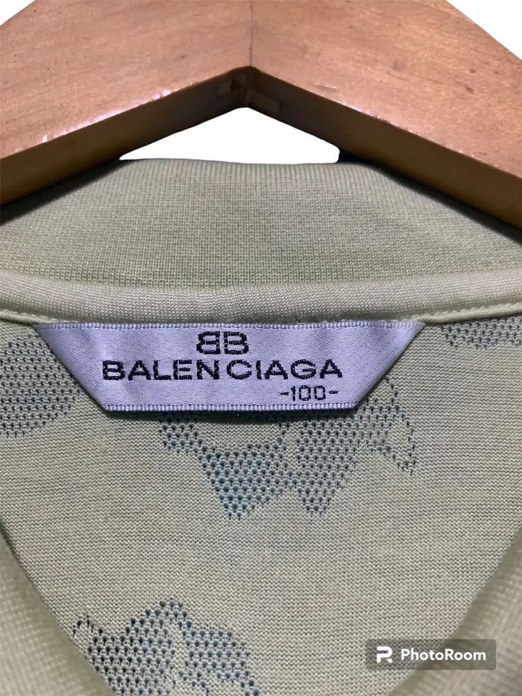 Balenciaga Rare❗Balenciaga Vintage mesh flora long sleeve polo shirt Size L / US 10 / IT 46 - 7 Thumbnail