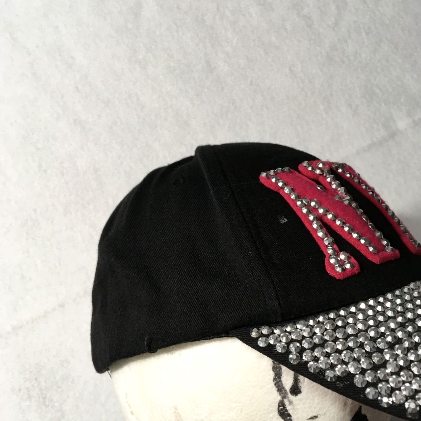 Vintage VINTAGE SEQUIN NYC EMPIRE STATE Cap Hat Strapback beads pink women Size ONE SIZE - 4 Thumbnail