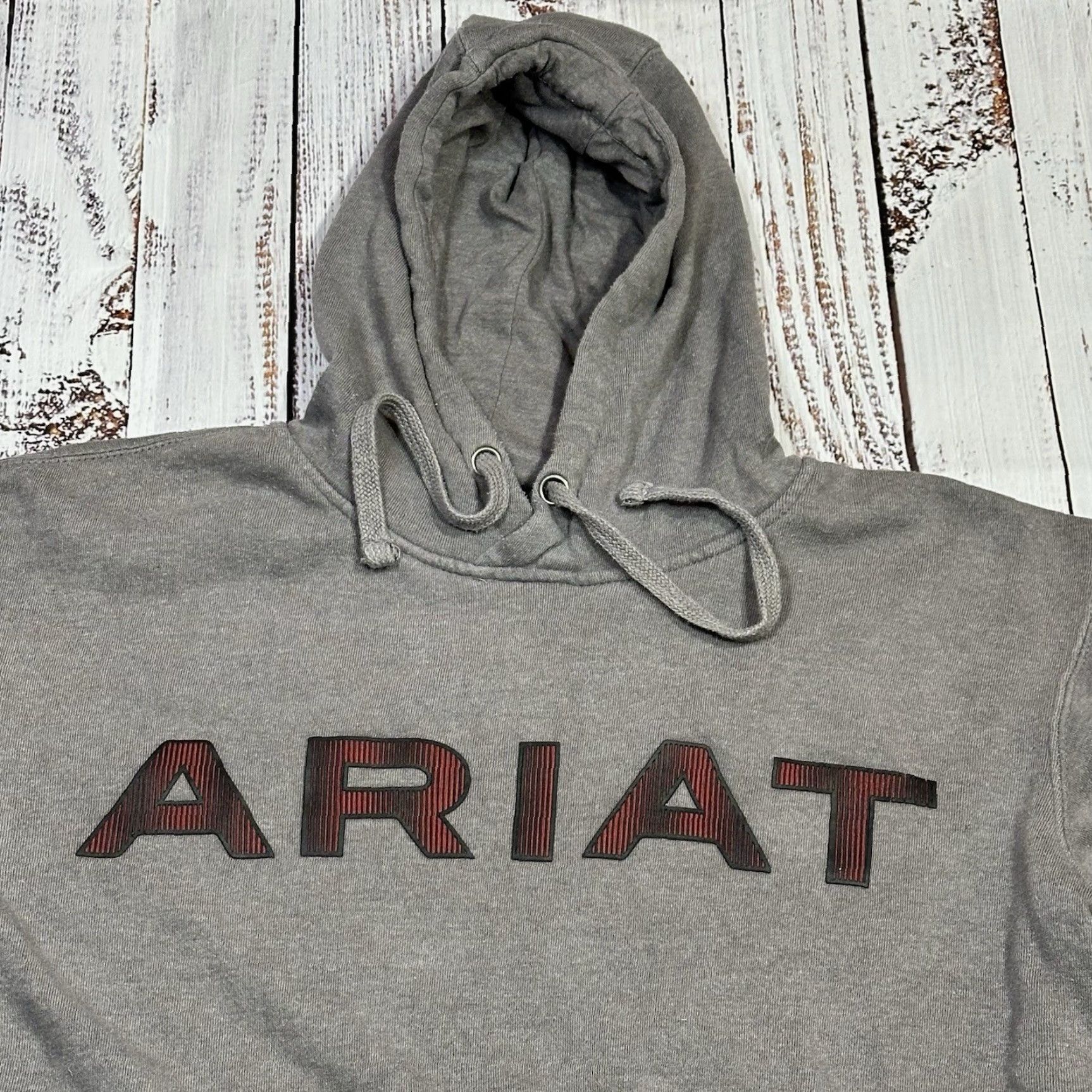 Ariat Ariat Hoodie Gray Logo Mens Small S Streetwear Pullover Hooded Long Sleeve Drawstring Pockets Outdoor Western Baggy Size US S / EU 44-46 / 1 - 3 Thumbnail