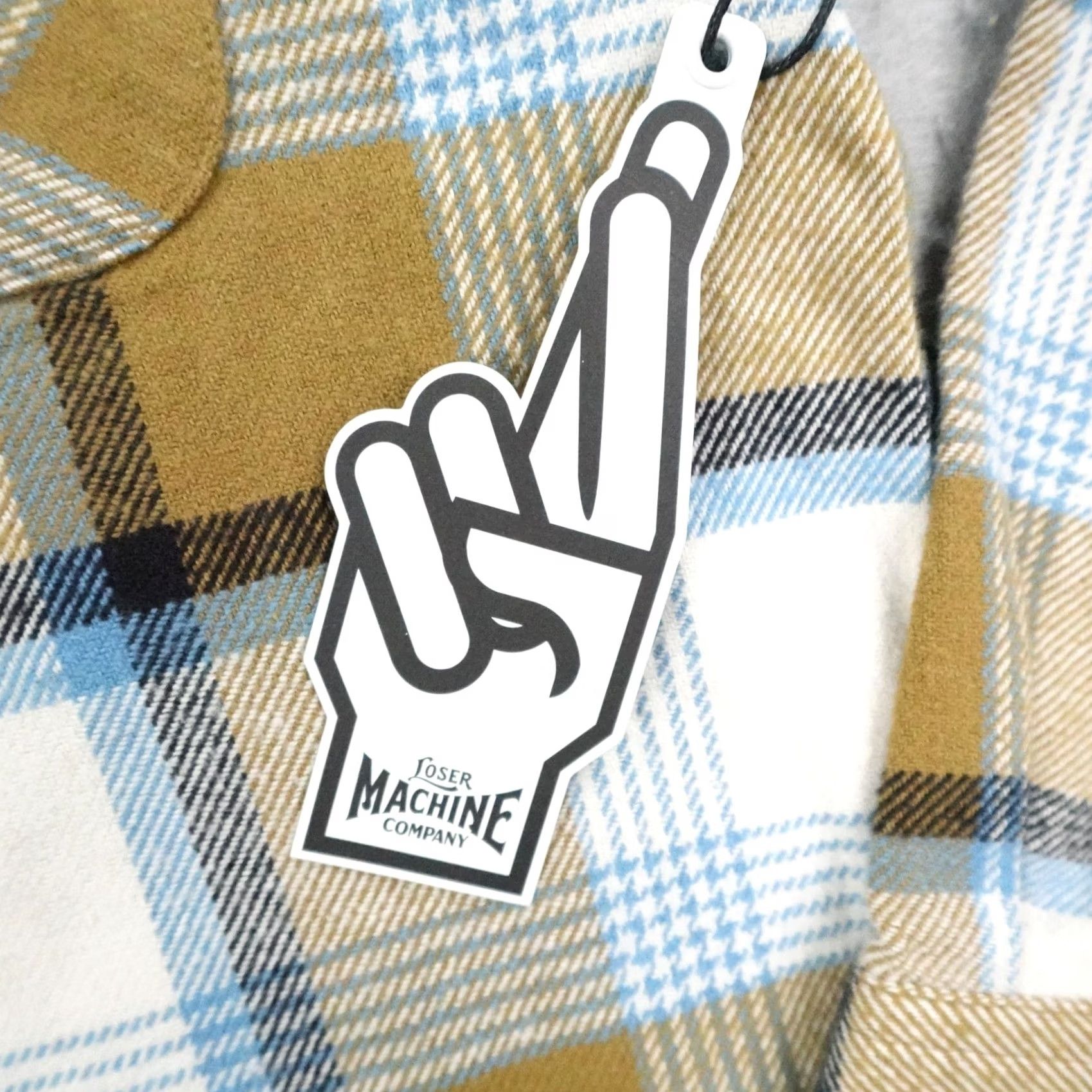 Vintage Loser Machine Shirt Mens Small Brown Blue Plaid Hidalgo Flannel Button Up NEW Size US S / EU 44-46 / 1 - 5 Thumbnail