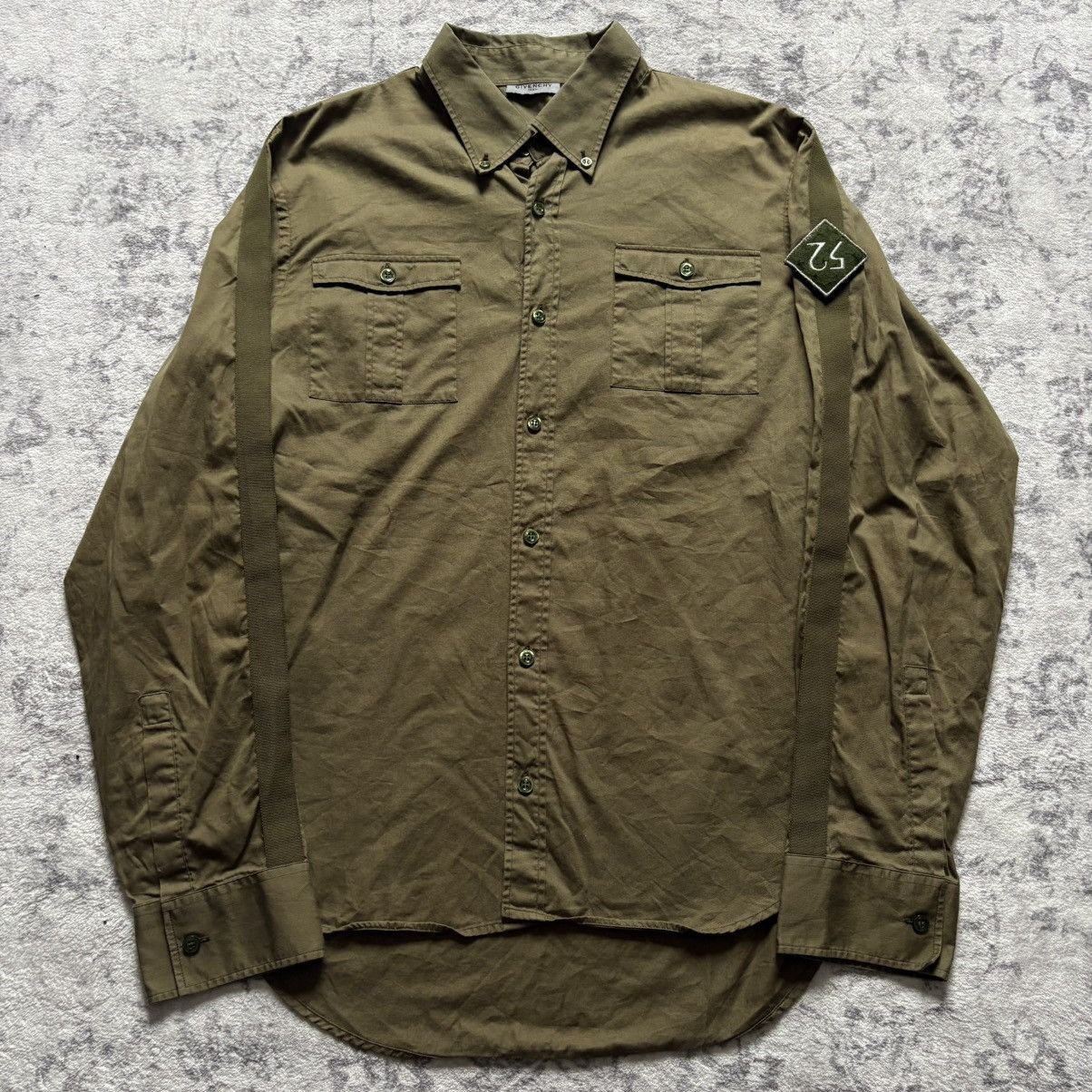Givenchy Military Style Patched Button Up Shirt | Size 43
