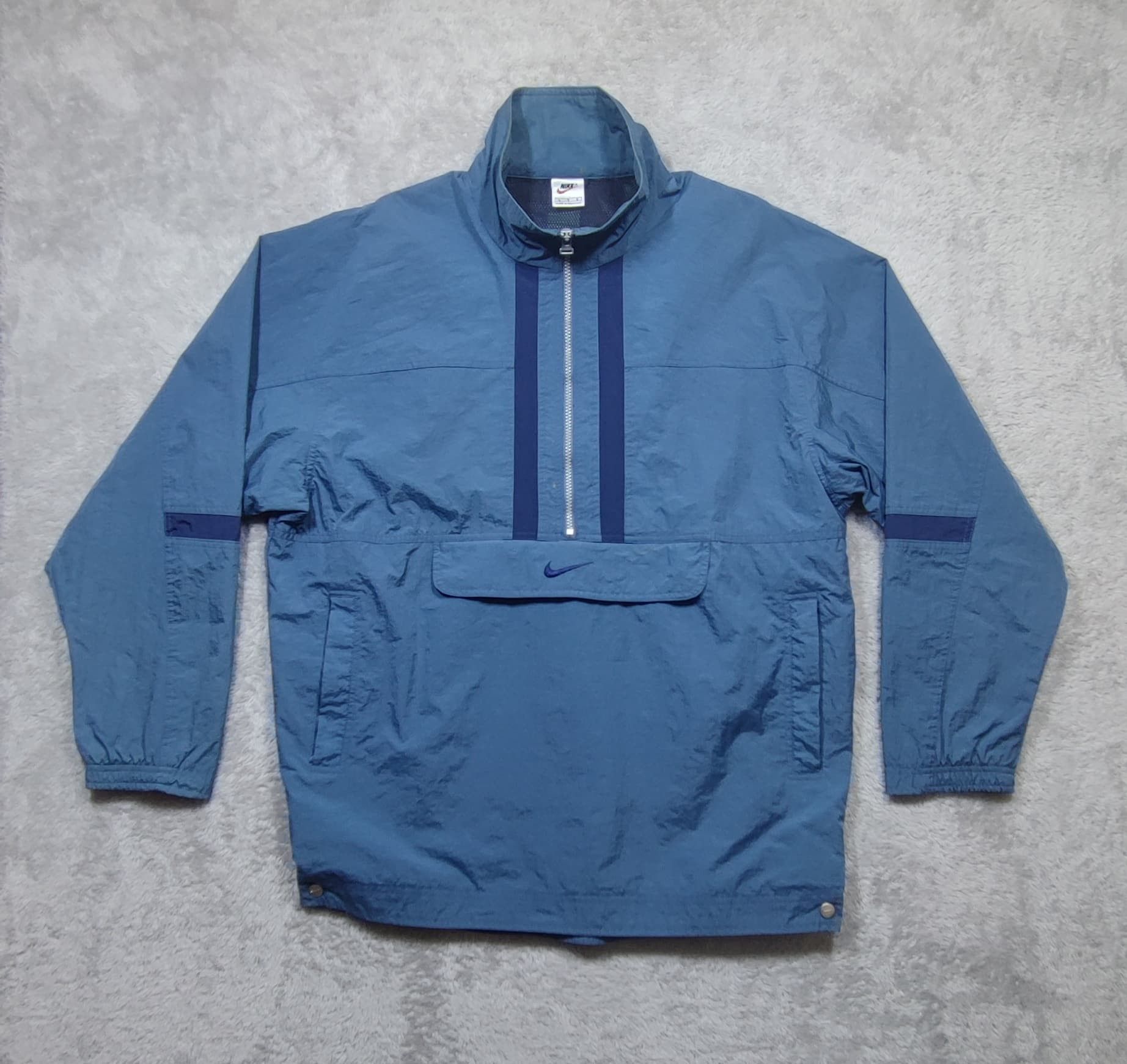 American Apparel × Nike × Vintage VINTAGE DISTRESSED NIKE HALF ZIPPER ANORAK LIGHT JACKET Size US L / EU 52-54 / 3 - 1 Thumbnail