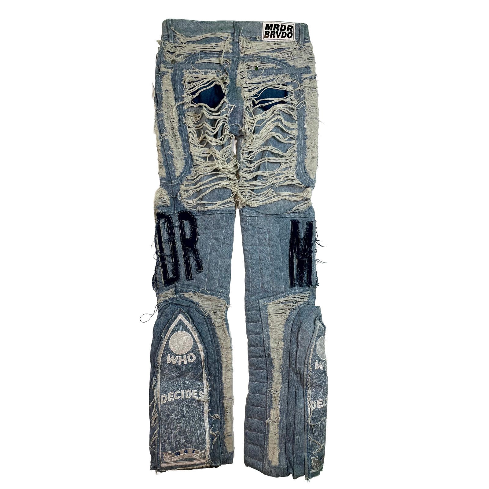Who Decides War WDW Moto Denim Ligth Wash Jeans Size US 30 / EU 46 - 2 Thumbnail