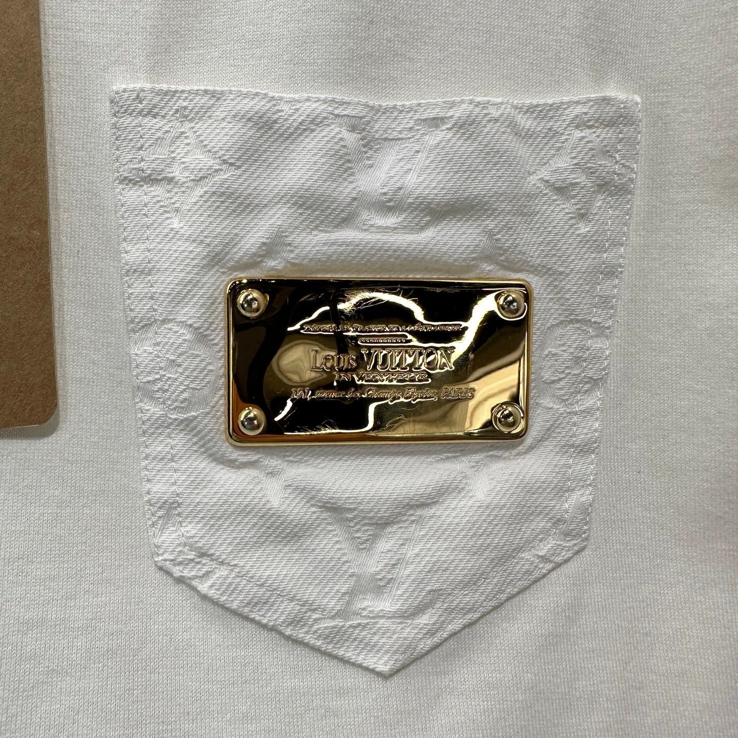 Louis Vuitton LV Gold Logo Monogram Pocket Short Sleeve M Cotton Size M / US 6-8 / IT 42-44 - 6 Thumbnail