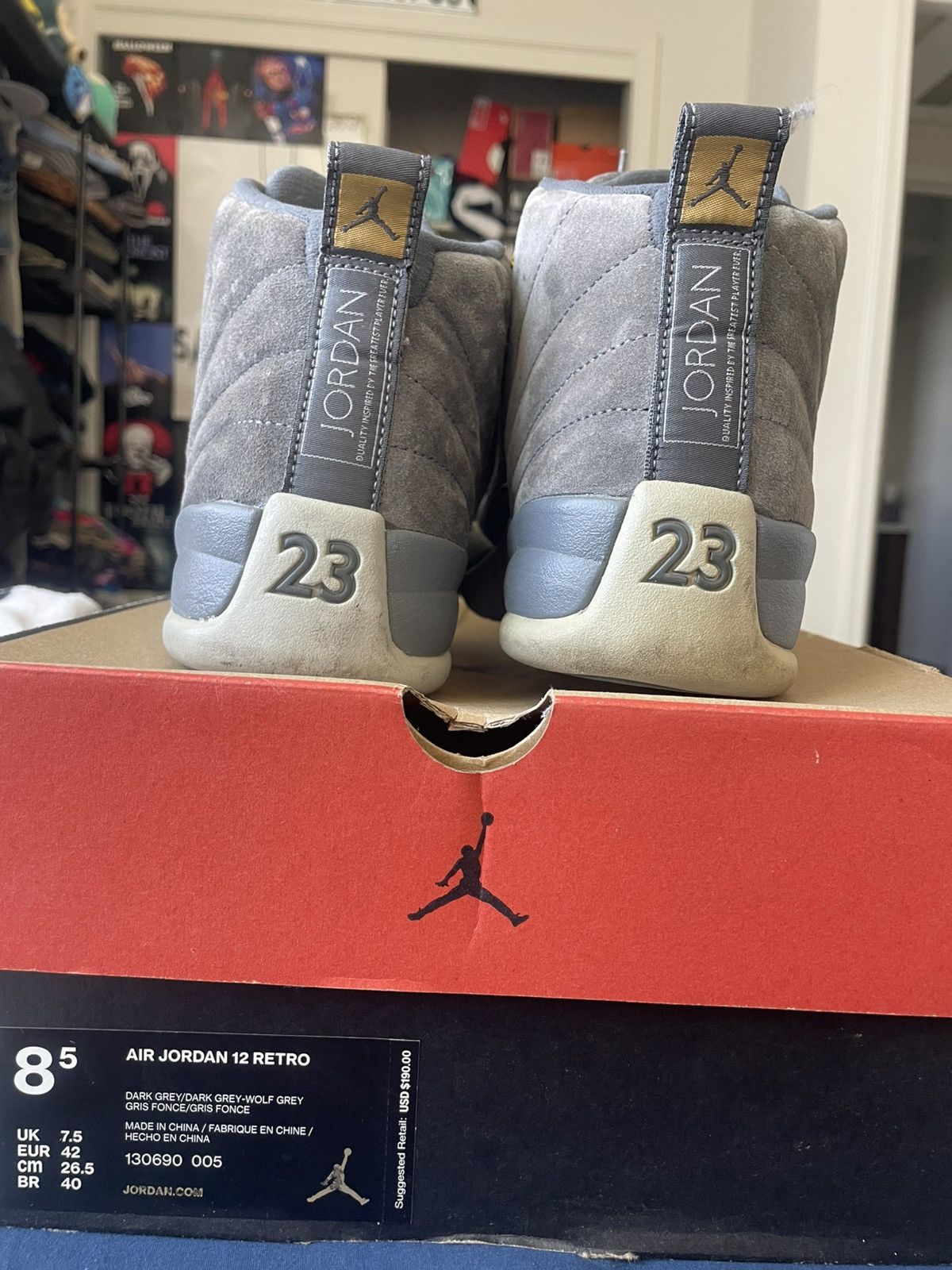 Jordan Brand Air Jordan 12 Retro Dark Grey Size US 8.5 / EU 41-42 - 6 Thumbnail